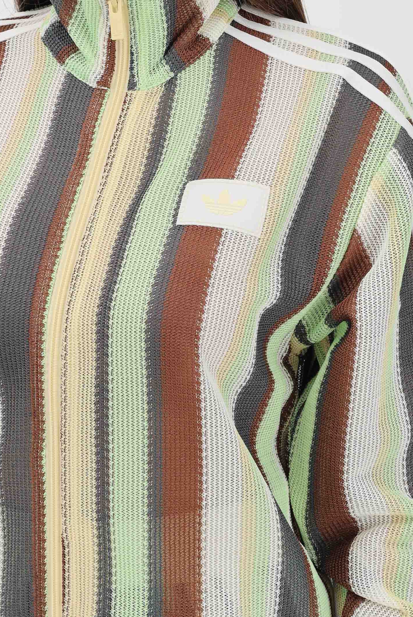 ADIDAS ORIGINALS Felpa con zip SUMMER GLOW KNITTED FIREBIRD multicolore da donna KY2032 . ADIDAS ORIGINALS