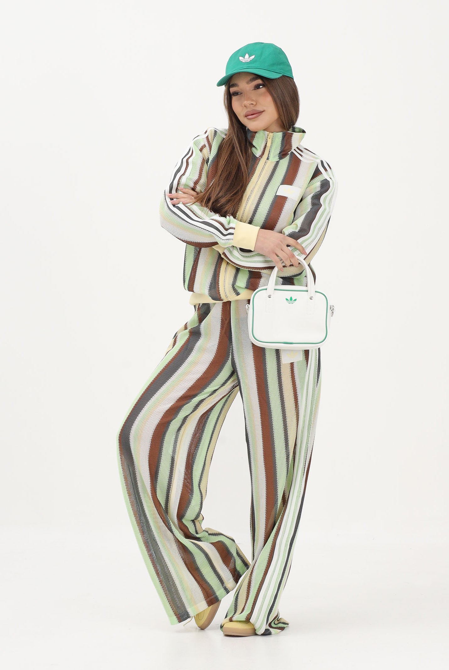 ADIDAS ORIGINALS Pantalone sportivo SUMMER GLOW KNITTED FIREBIRD multicolore da donna KY2038 . ADIDAS ORIGINALS