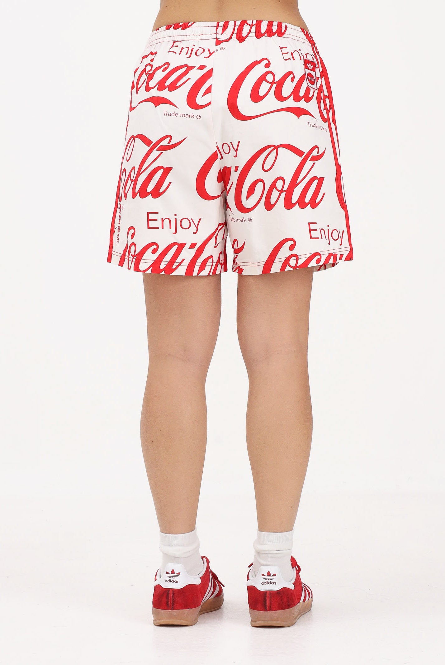 ADIDAS ORIGINALS shorts sportiv iCoca-Cola White bianco e rosso da uomo e donna KY2113 . ADIDAS ORIGINALS
