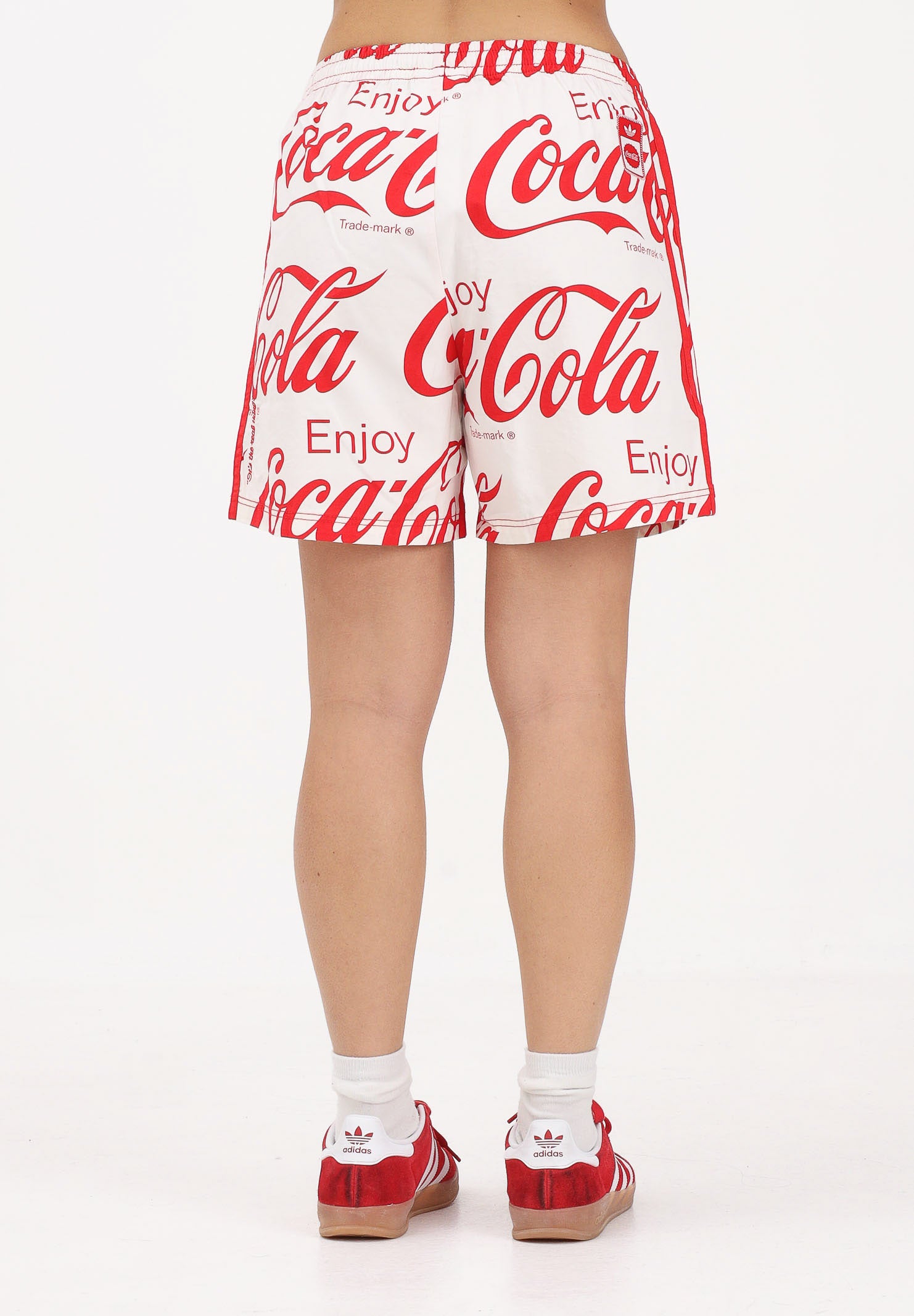 ADIDAS ORIGINALS shorts sportiv iCoca-Cola White bianco e rosso da uomo e donna KY2113 . ADIDAS ORIGINALS
