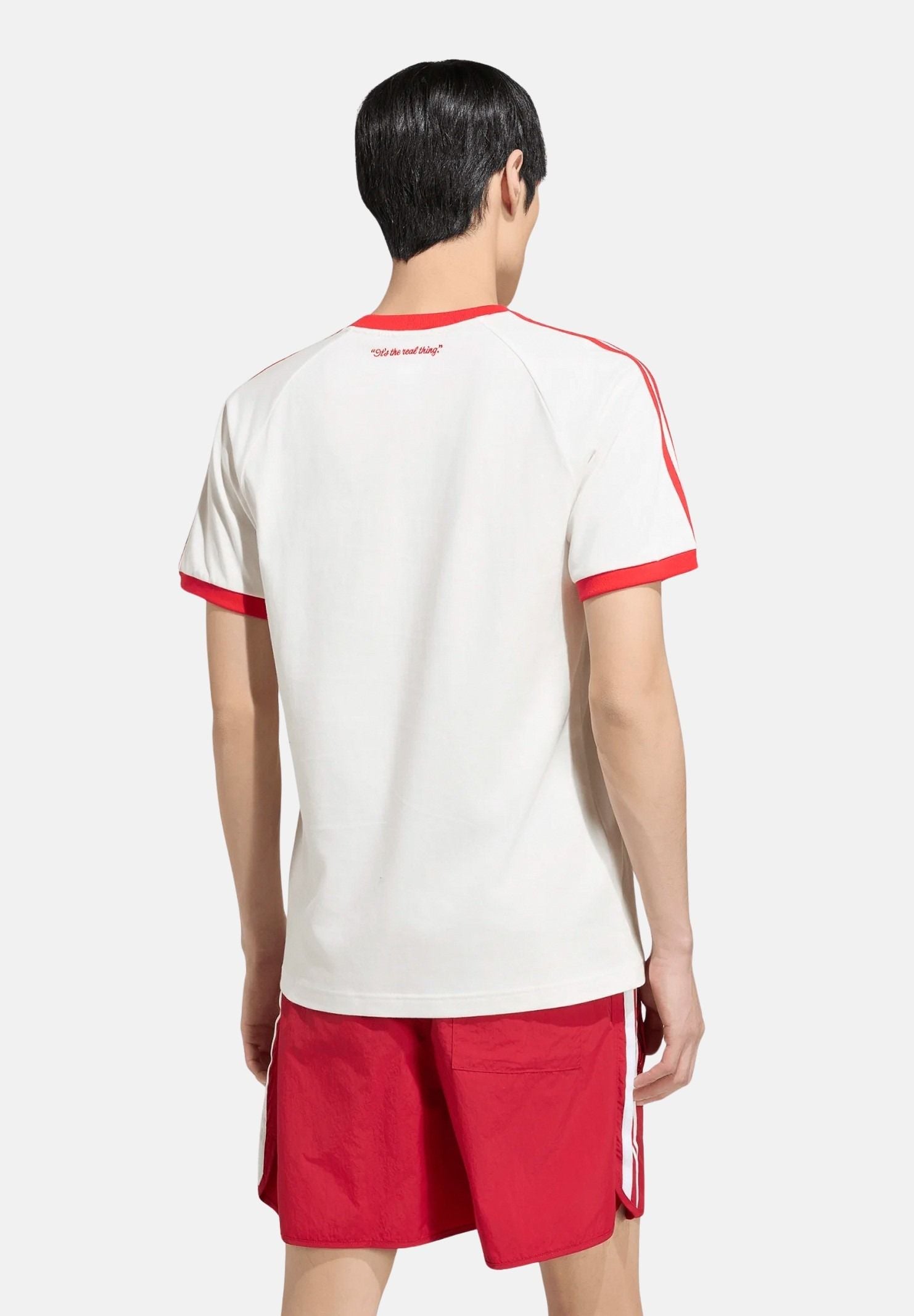 ADIDAS ORIGINALS T-shirt Coca-Cola Classic Sport Cali Off White bianco e rosso da uomo e donna KY2114 . ADIDAS ORIGINALS