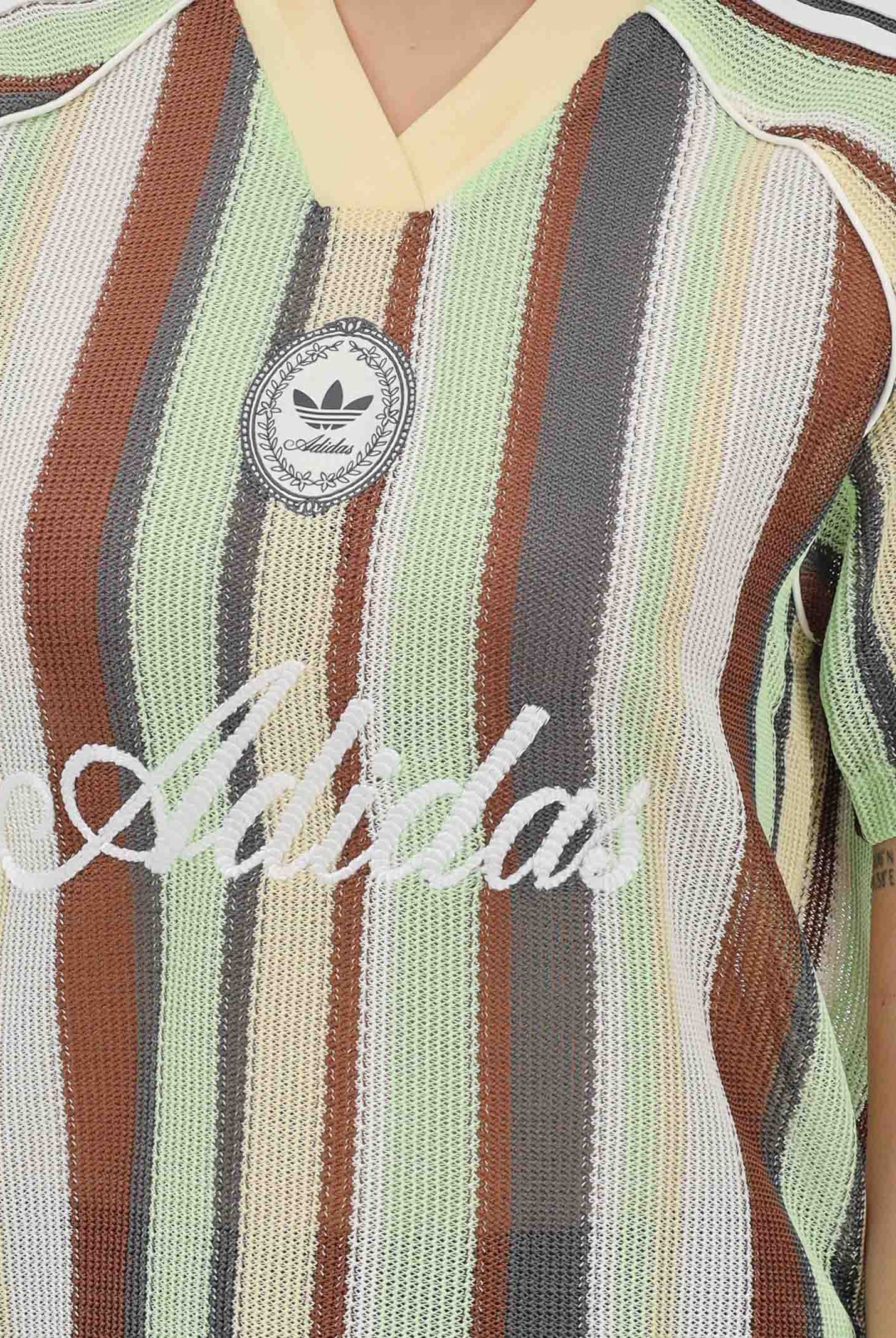 ADIDAS ORIGINALS T-shirt a manica corta SUMMER GLOW KNITTED OVERSIZED multicolore da donna KY3162 . ADIDAS ORIGINALS