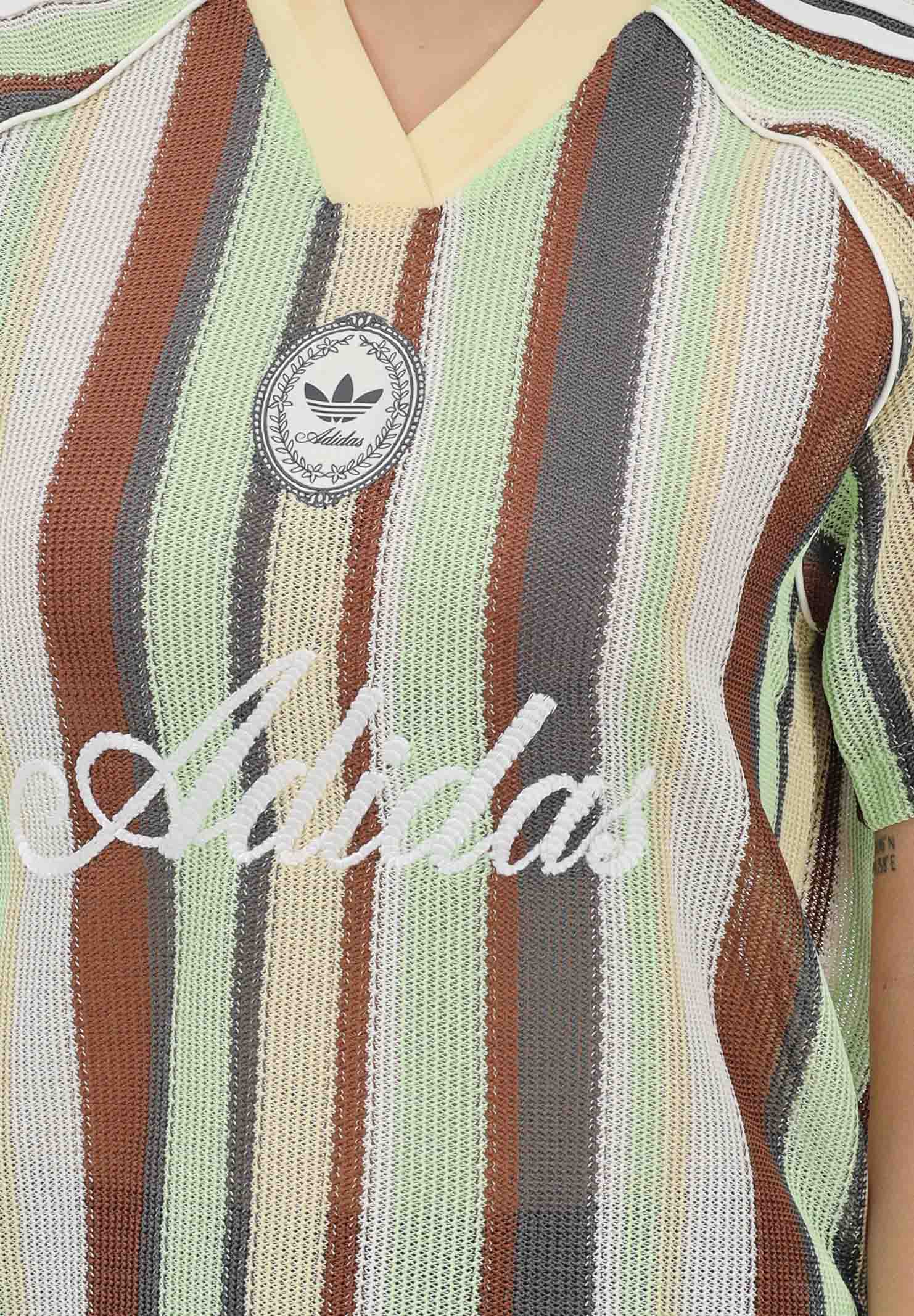 ADIDAS ORIGINALS T-shirt a manica corta SUMMER GLOW KNITTED OVERSIZED multicolore da donna KY3162 . ADIDAS ORIGINALS