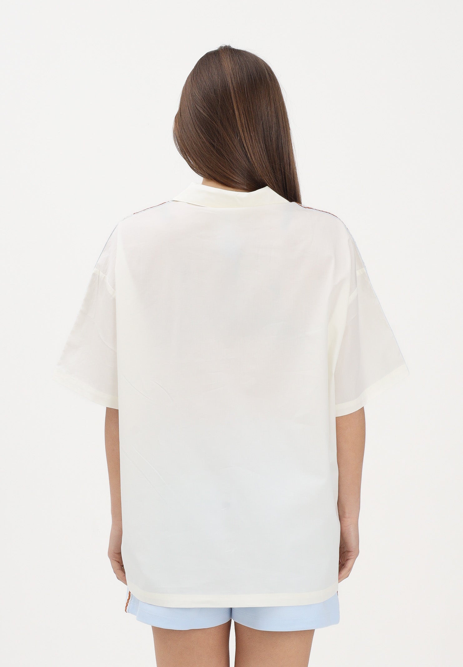 ADIDAS ORIGINALS Camicia a manica corta SUMMER GLOW RESORT panna da donna KY3164 . ADIDAS ORIGINALS