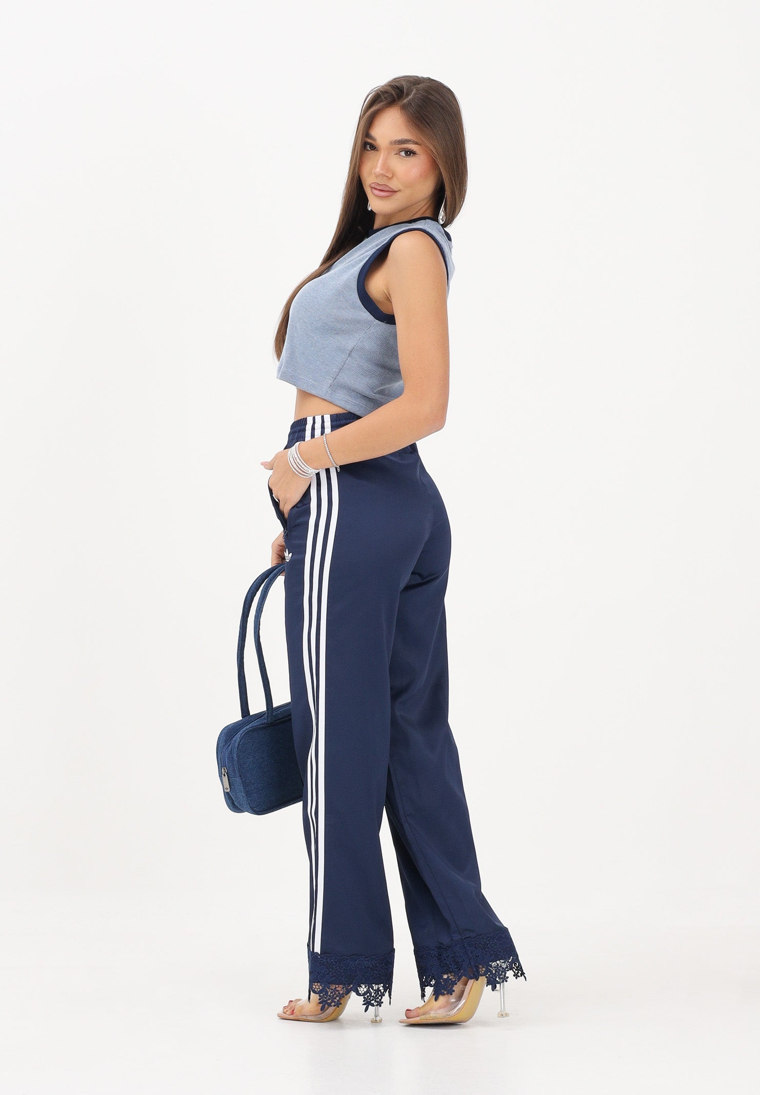 ADIDAS ORIGINALS Pantalone sportivo Firebird blu da donna LF2674 . ADIDAS ORIGINALS