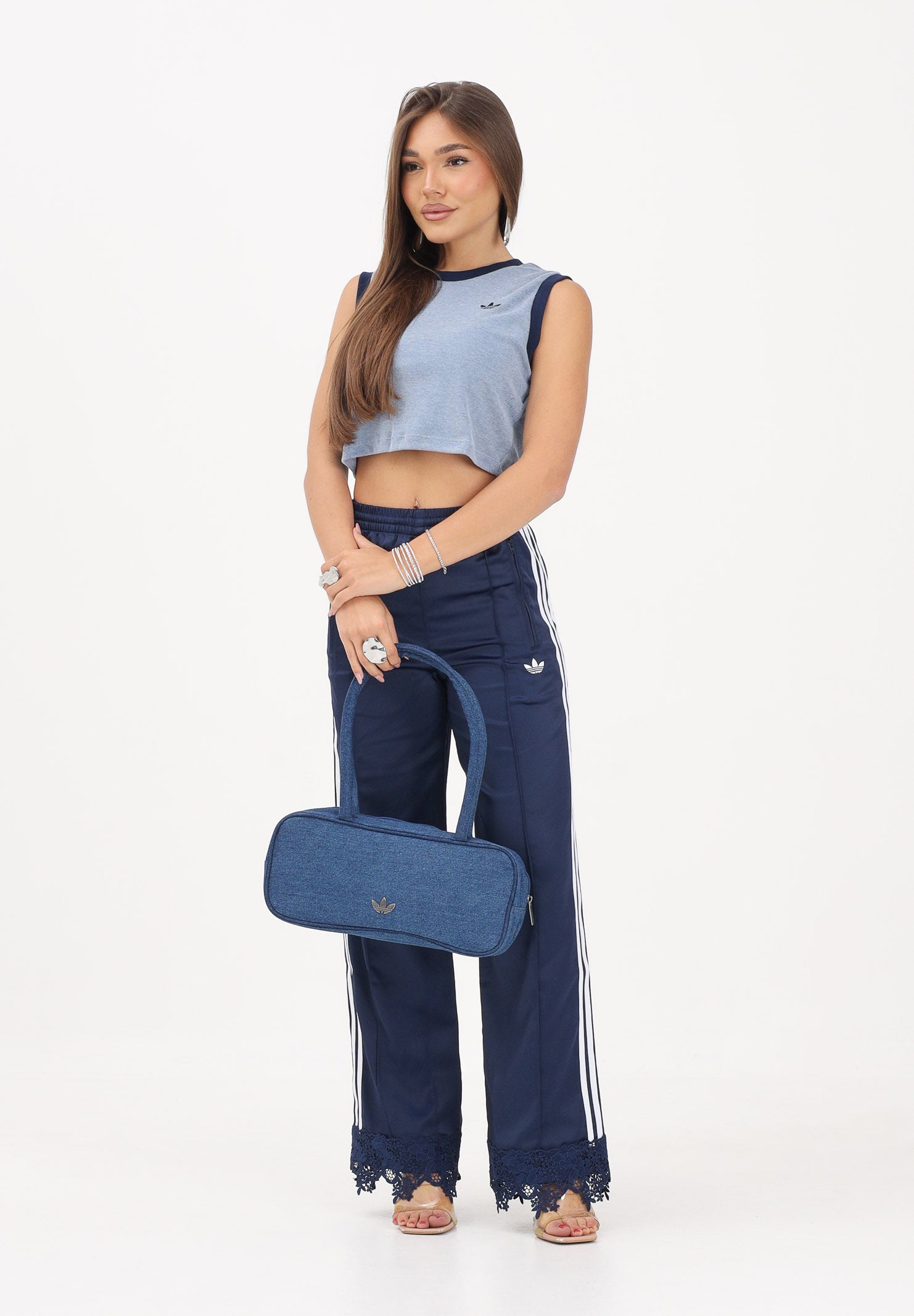 ADIDAS ORIGINALS Pantalone sportivo Firebird blu da donna LF2674 . ADIDAS ORIGINALS