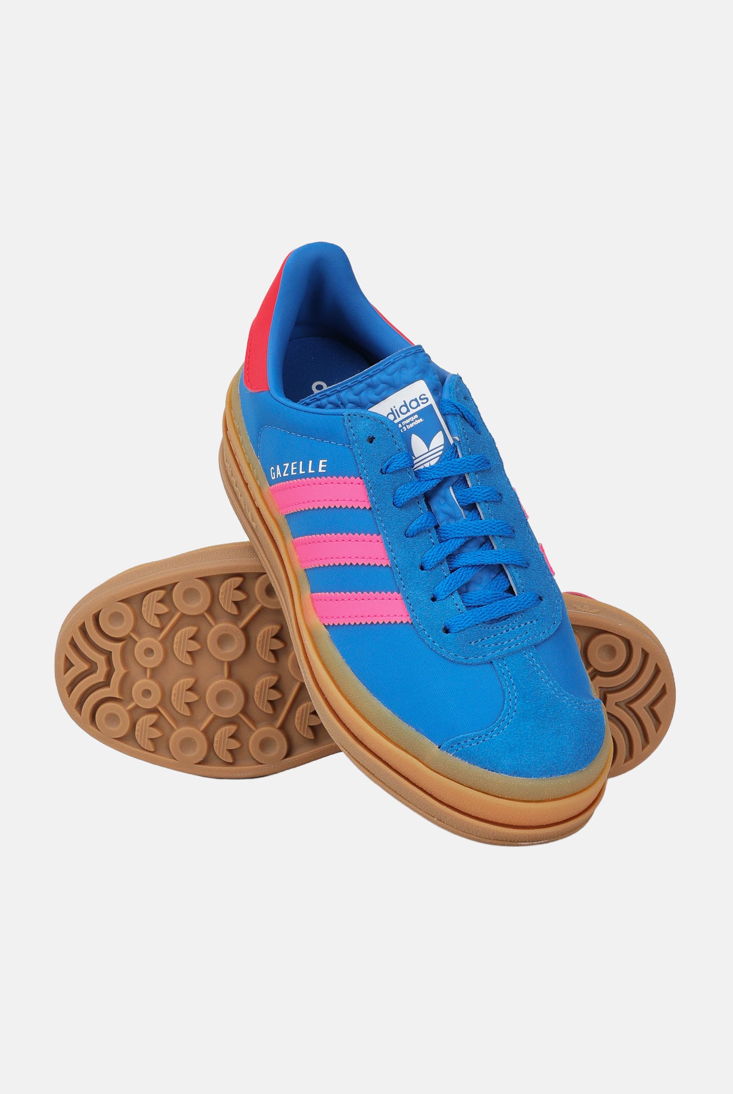 ADIDAS ORIGINALS Sneakers GAZELLE BOLD blu e corallo da donna IH6460 . ADIDAS ORIGINALS
