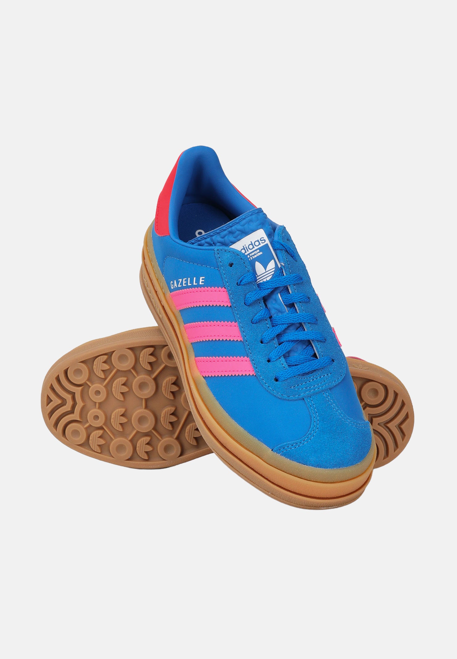 ADIDAS ORIGINALS Sneakers GAZELLE BOLD blu e corallo da donna IH6460 . ADIDAS ORIGINALS