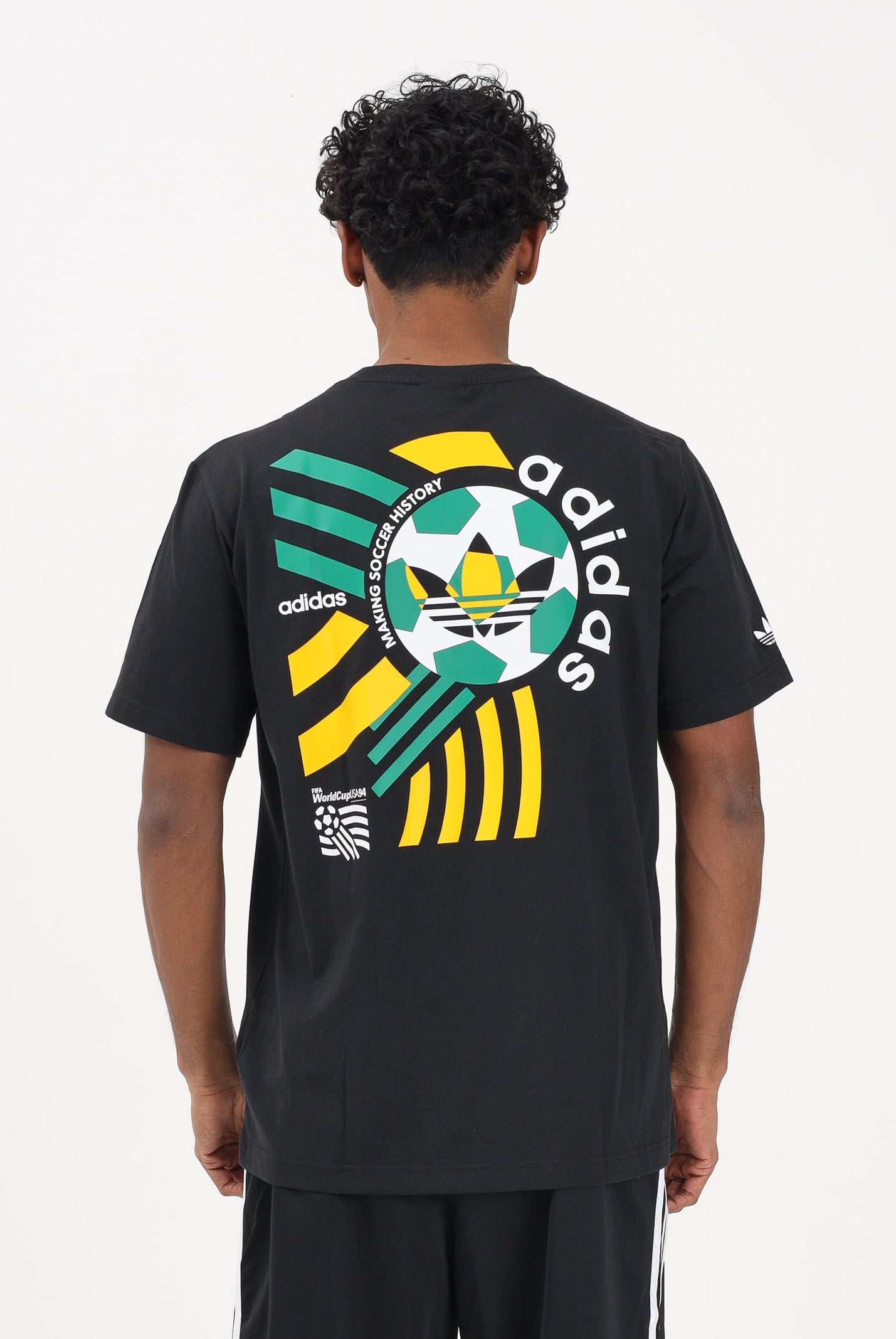 ADIDAS ORIGINALS T-shirt a manica corta Archive Football nera da uomo KC7906 . ADIDAS ORIGINALS