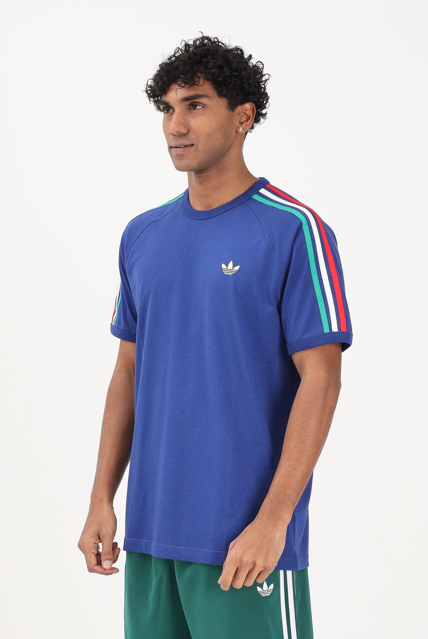 ADIDAS ORIGINALS T-shirt a manica corta Adicolor Sport blu da uomo KC8641 . ADIDAS ORIGINALS