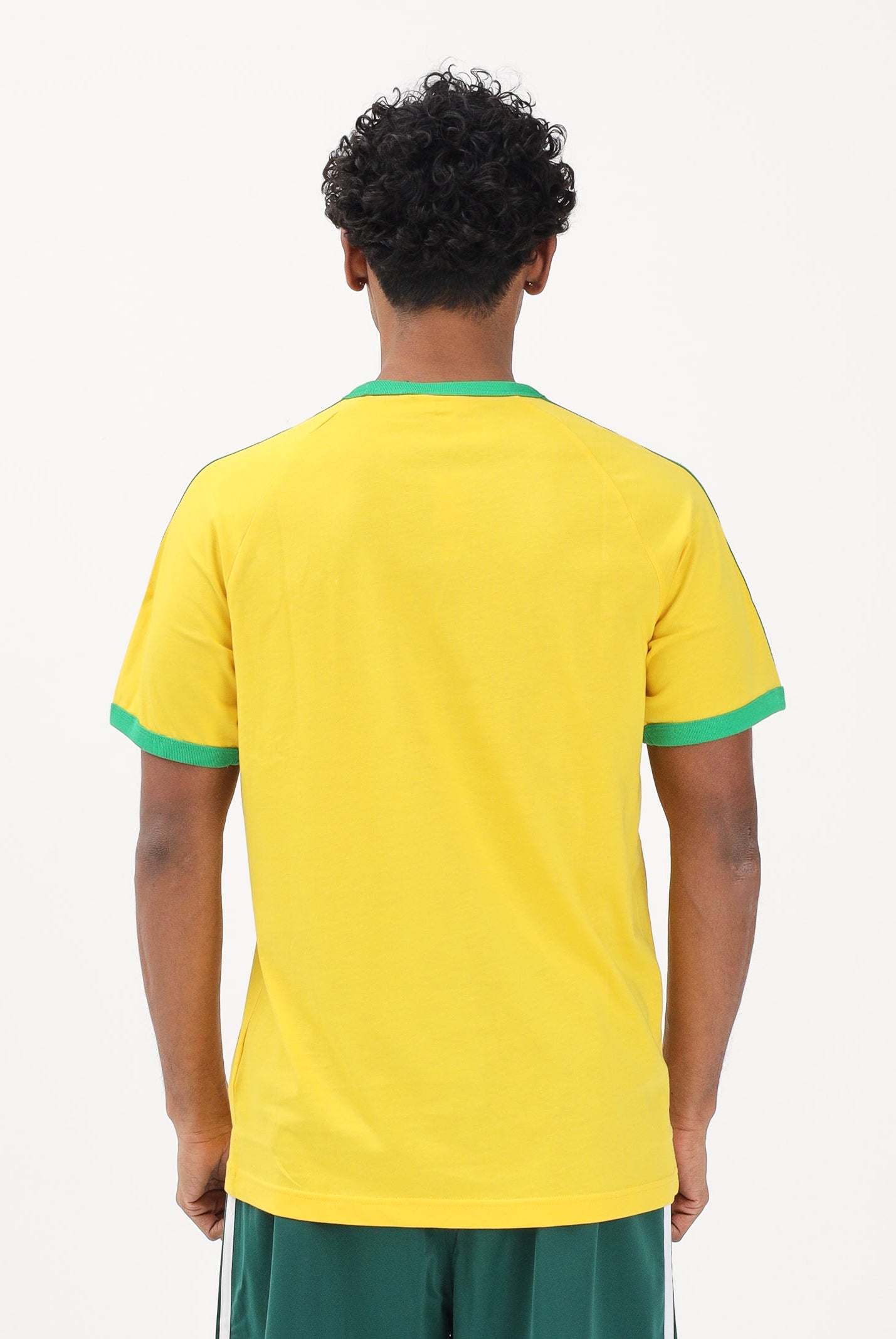 ADIDAS ORIGINALS T-shirt a manica corta Adicolor Sport gialla da uomo KC8643 . ADIDAS ORIGINALS
