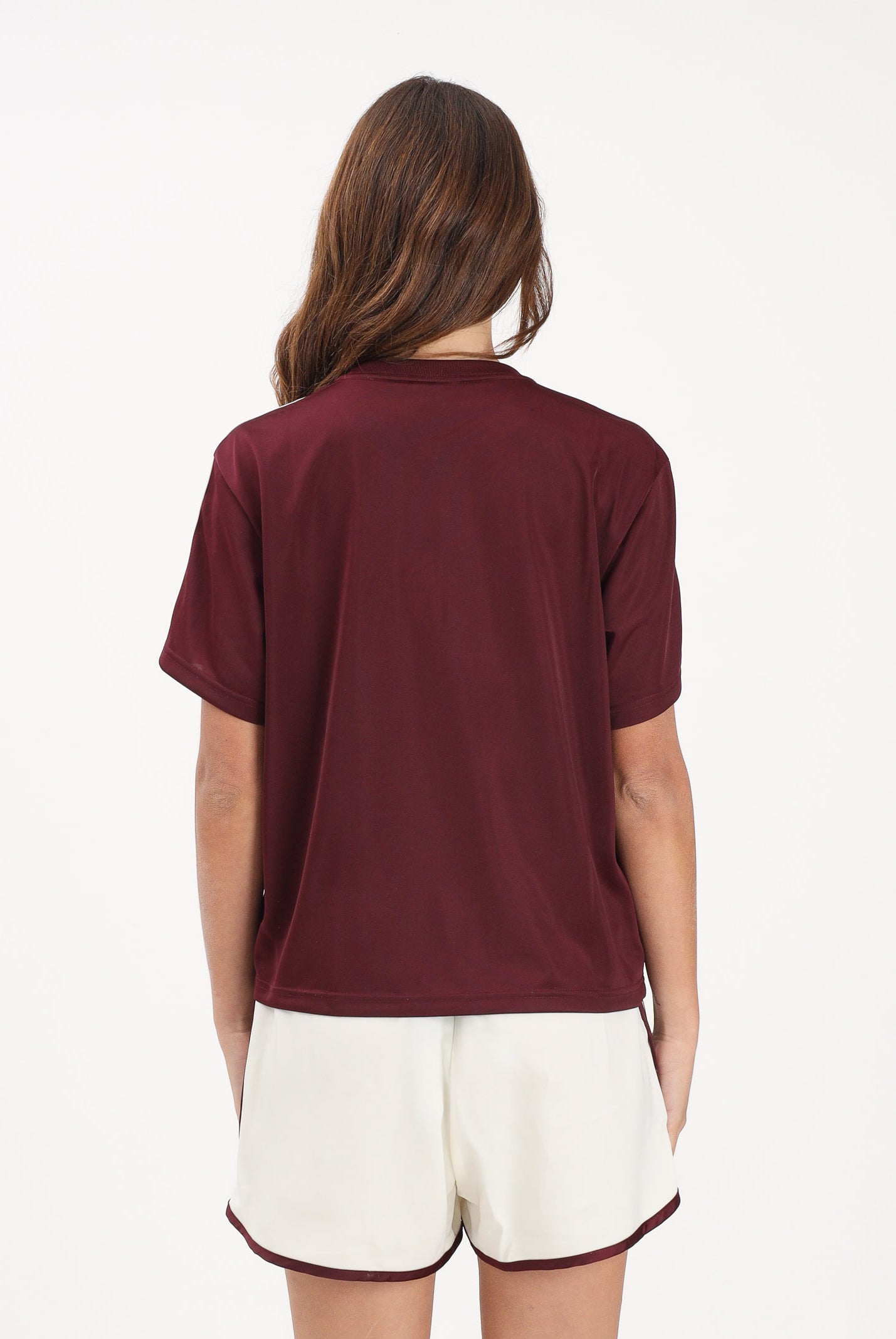 ADIDAS ORIGINALS T-shirt a manica corta FIREBIRD bordeaux da donna KD1349 . ADIDAS ORIGINALS