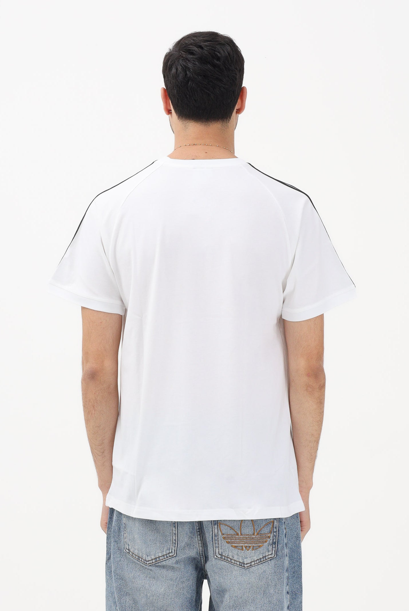 ADIDAS ORIGINALS T-shirt a manica corta MONOGRAM INFILL 3S bianca da uomo KD1360 . ADIDAS ORIGINALS