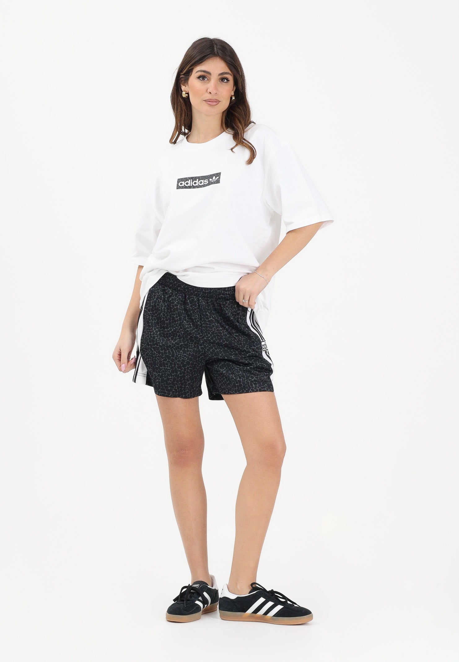 ADIDAS ORIGINALS Shorts sportivo AOP ADI-BREAK nero da donna KD2837 . ADIDAS ORIGINALS
