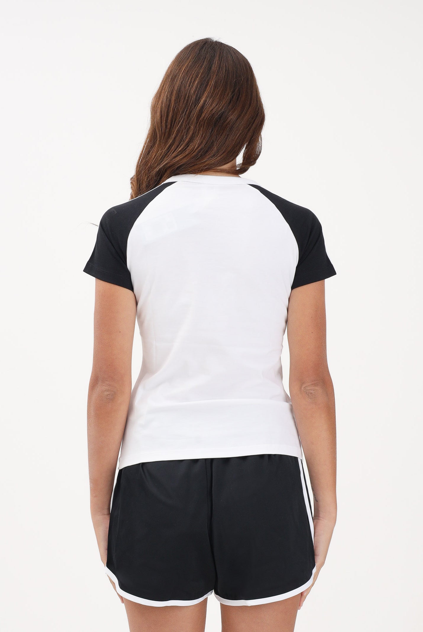 ADIDAS ORIGINALS T-shirt a manica corta SST bianca e nera da donna KD3799 . ADIDAS ORIGINALS