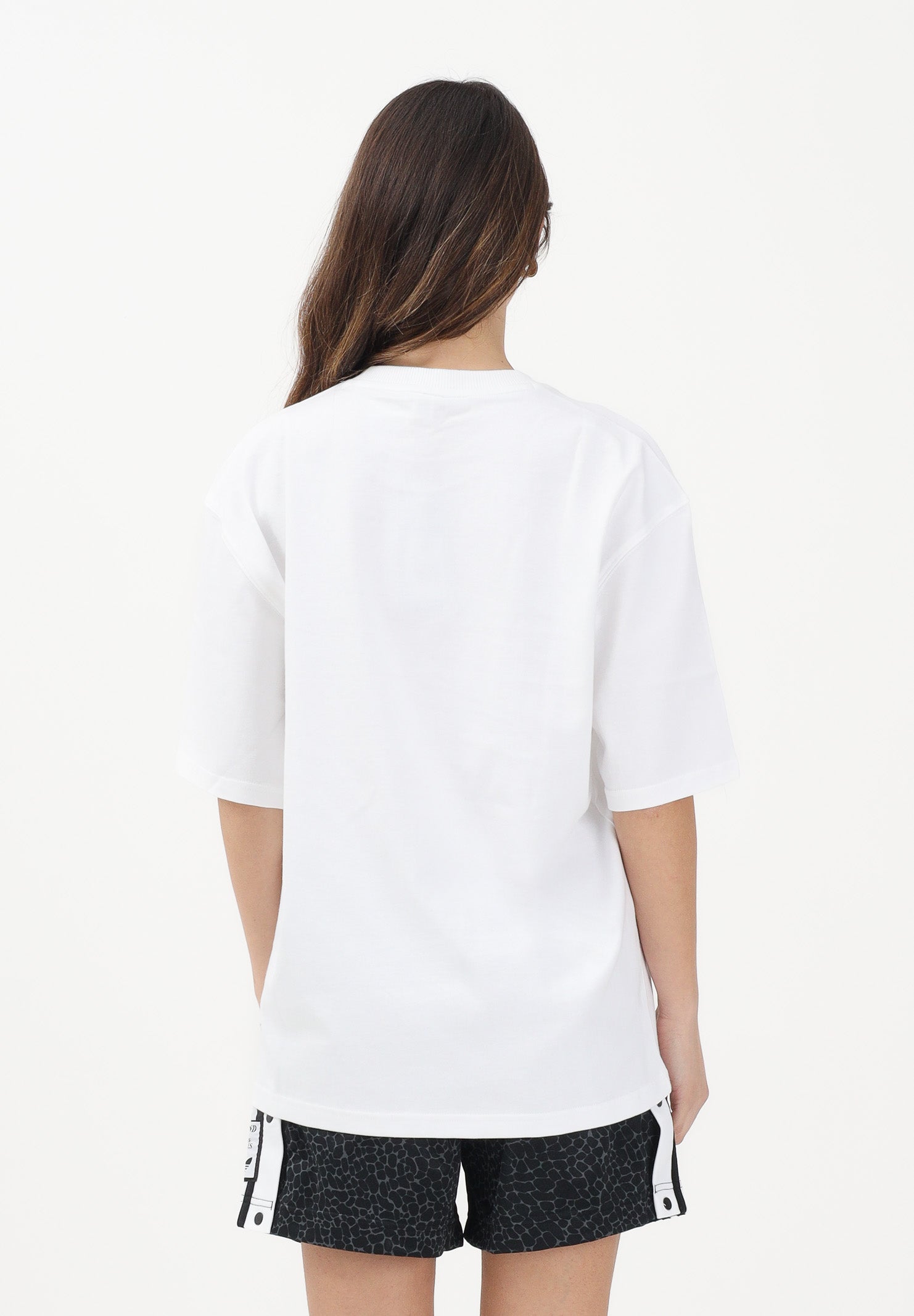 ADIDAS ORIGINALS T-shirt a manica corta AOP bianca da donna KD8812 . ADIDAS ORIGINALS
