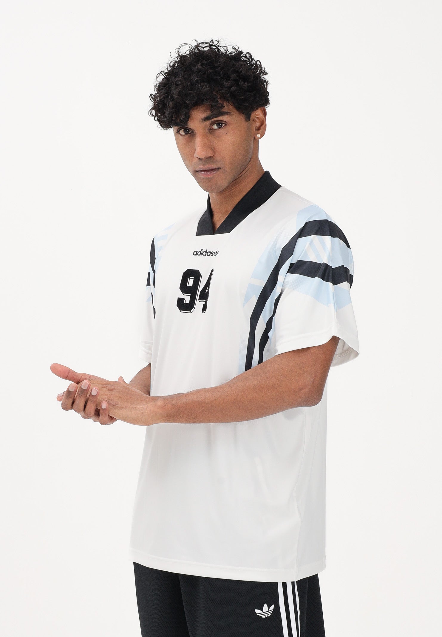 ADIDAS ORIGINALS T-shirt a manica corta Santiago AOP bianca da uomo KE2154 . ADIDAS ORIGINALS