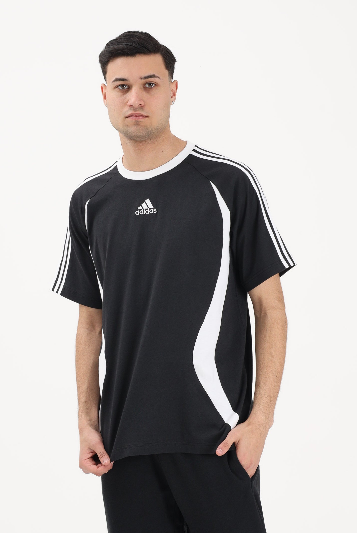 ADIDAS ORIGINALS T-shirt a manica corta Adicolor Teamgeist nera da uomo KE2778 . ADIDAS ORIGINALS