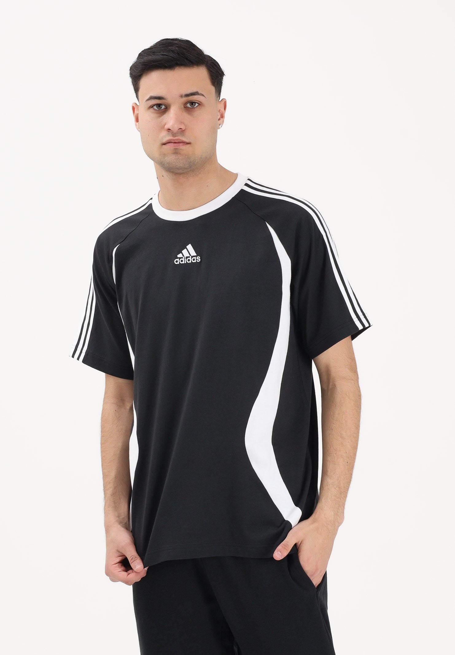 ADIDAS ORIGINALS T-shirt a manica corta Adicolor Teamgeist nera da uomo KE2778 . ADIDAS ORIGINALS