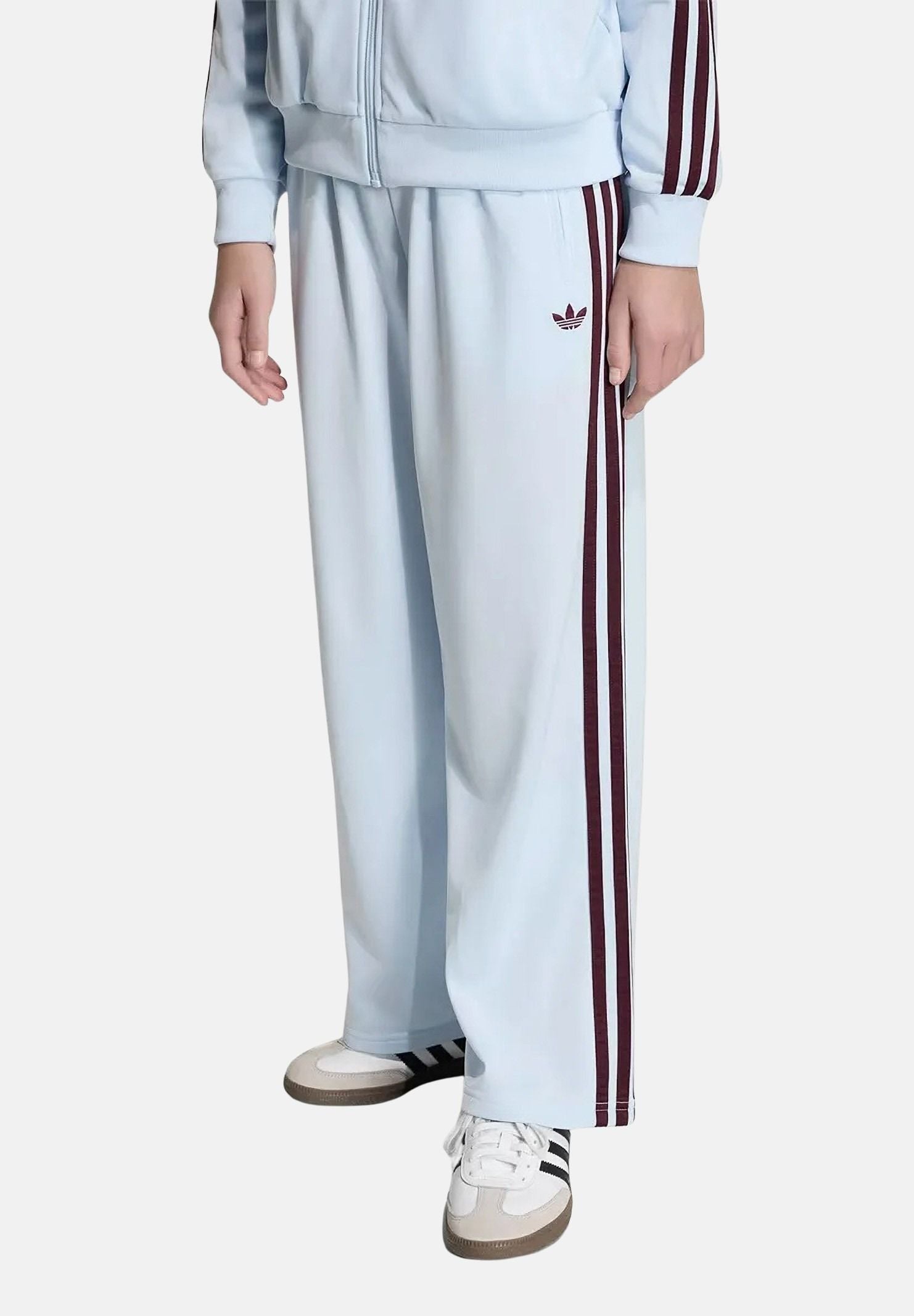 ADIDAS ORIGINALS Pantalone sportivo Firebird Loose azzurro e bordeaux per bambino e bambina KE2937 . ADIDAS ORIGINALS