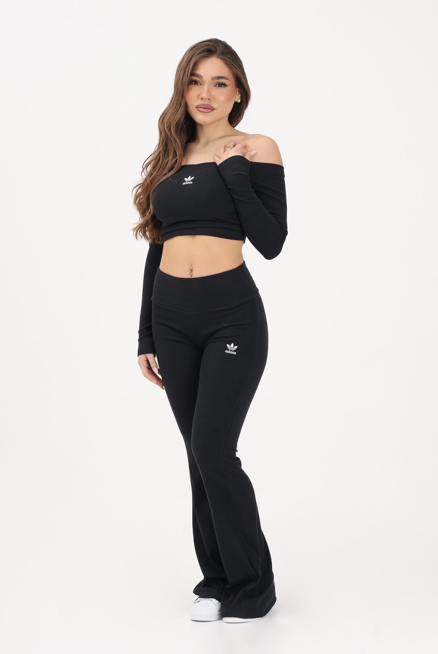 ADIDAS ORIGINALS Top Essentials Rib Off nero da donna KE3150 . ADIDAS ORIGINALS