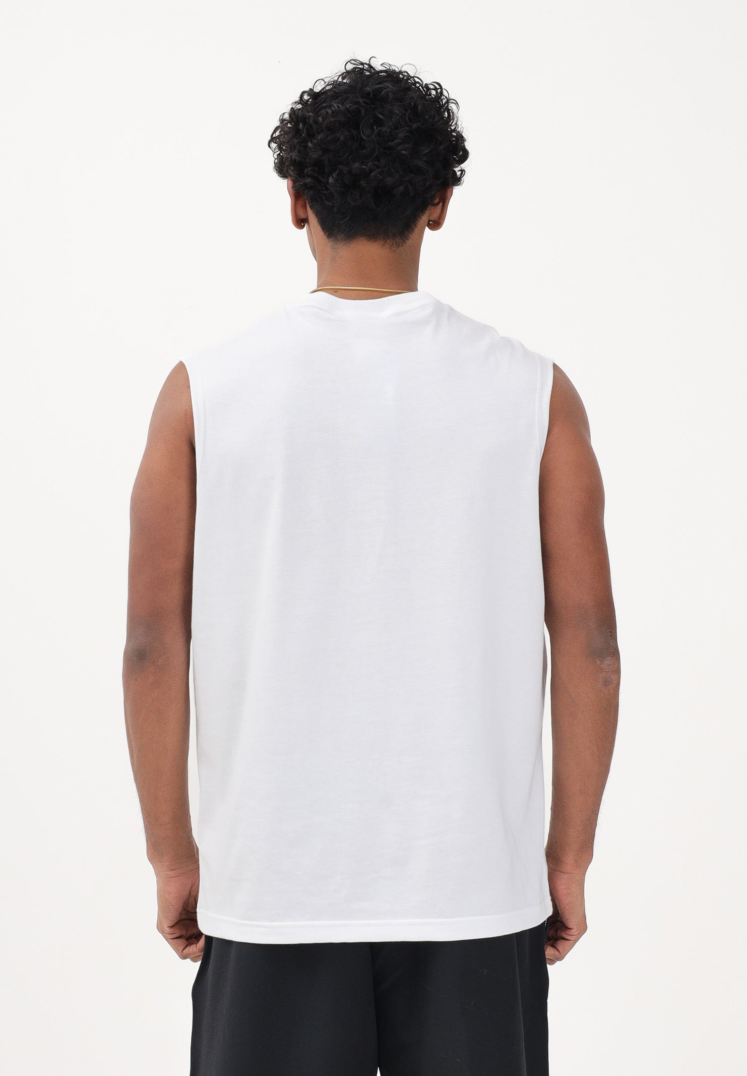 ADIDAS ORIGINALS Canotta Trefoil Essentials bianca da uomo KE3396 . ADIDAS ORIGINALS