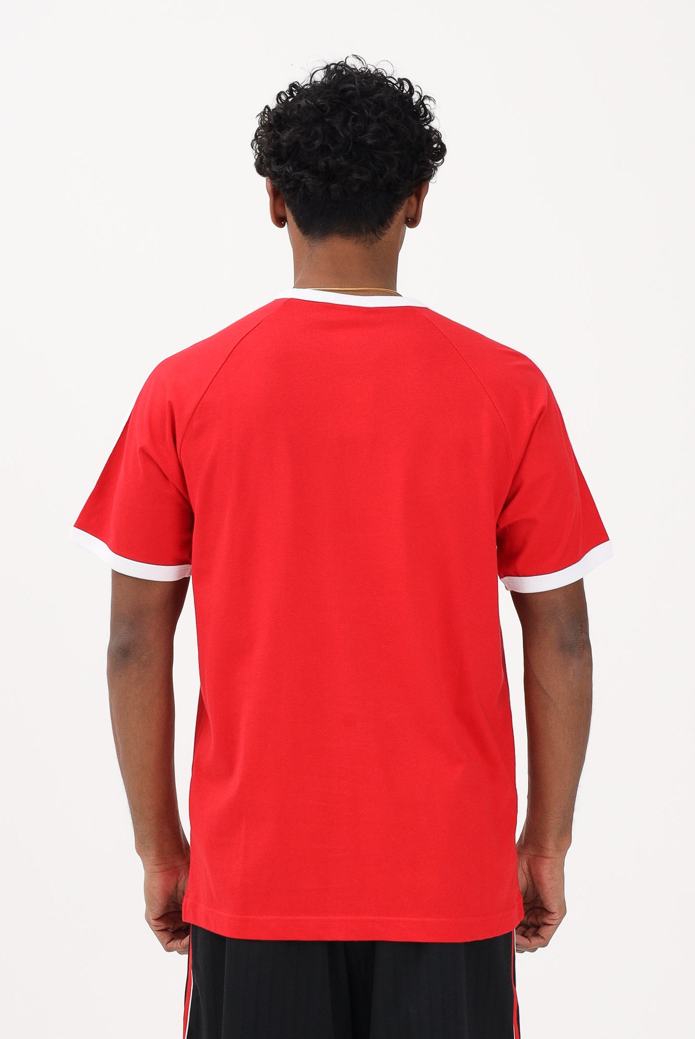ADIDAS ORIGINALS T-shirt a manica corta 3-Stripes rossa da uomo KE3535 . ADIDAS ORIGINALS
