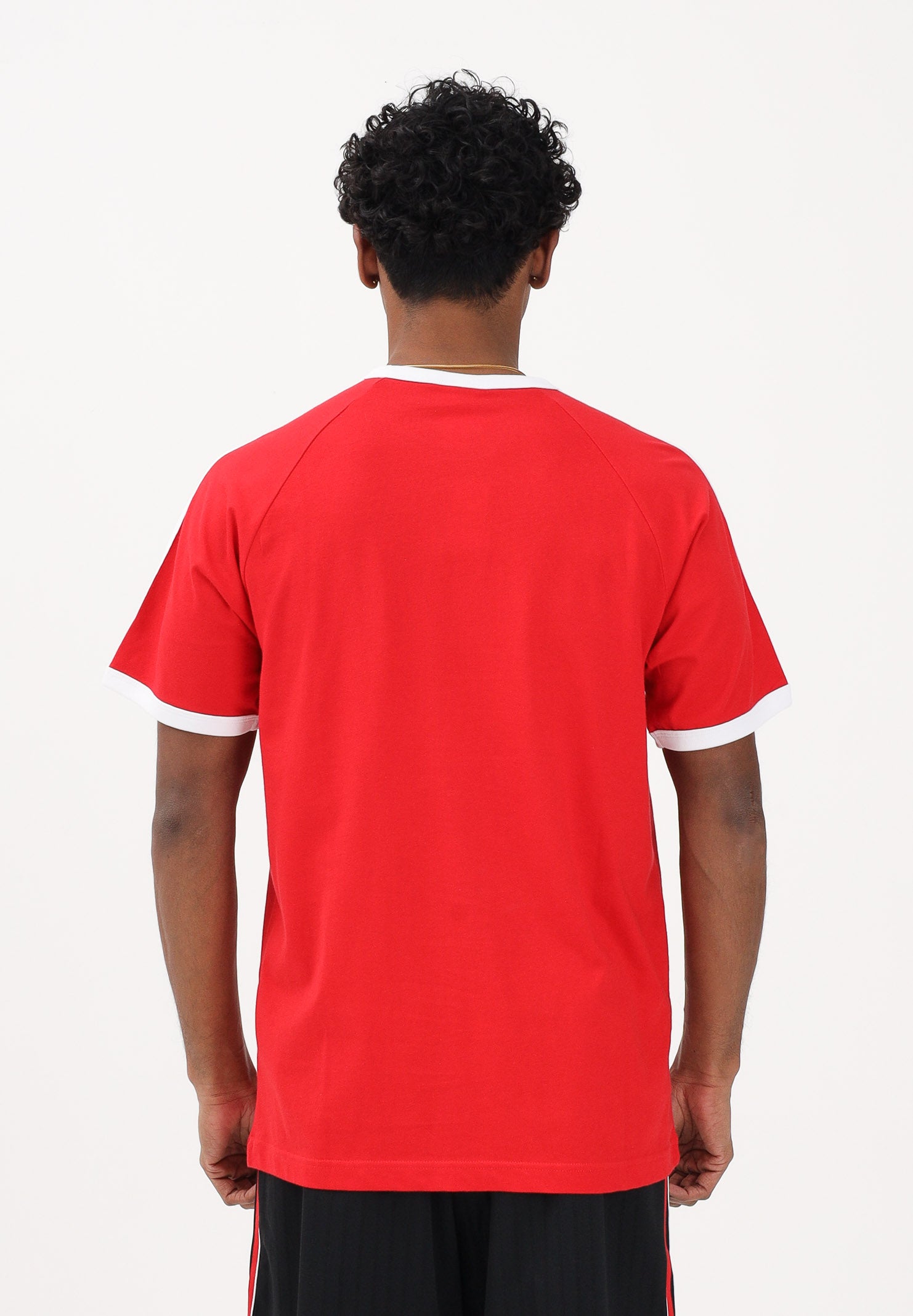 ADIDAS ORIGINALS T-shirt a manica corta 3-Stripes rossa da uomo KE3535 . ADIDAS ORIGINALS