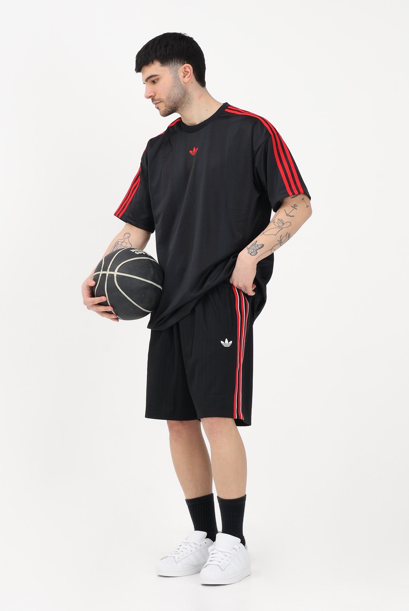 ADIDAS ORIGINALS Shorts sportivo Firebird Engineered Stripes nero da uomo KS5505 . ADIDAS ORIGINALS