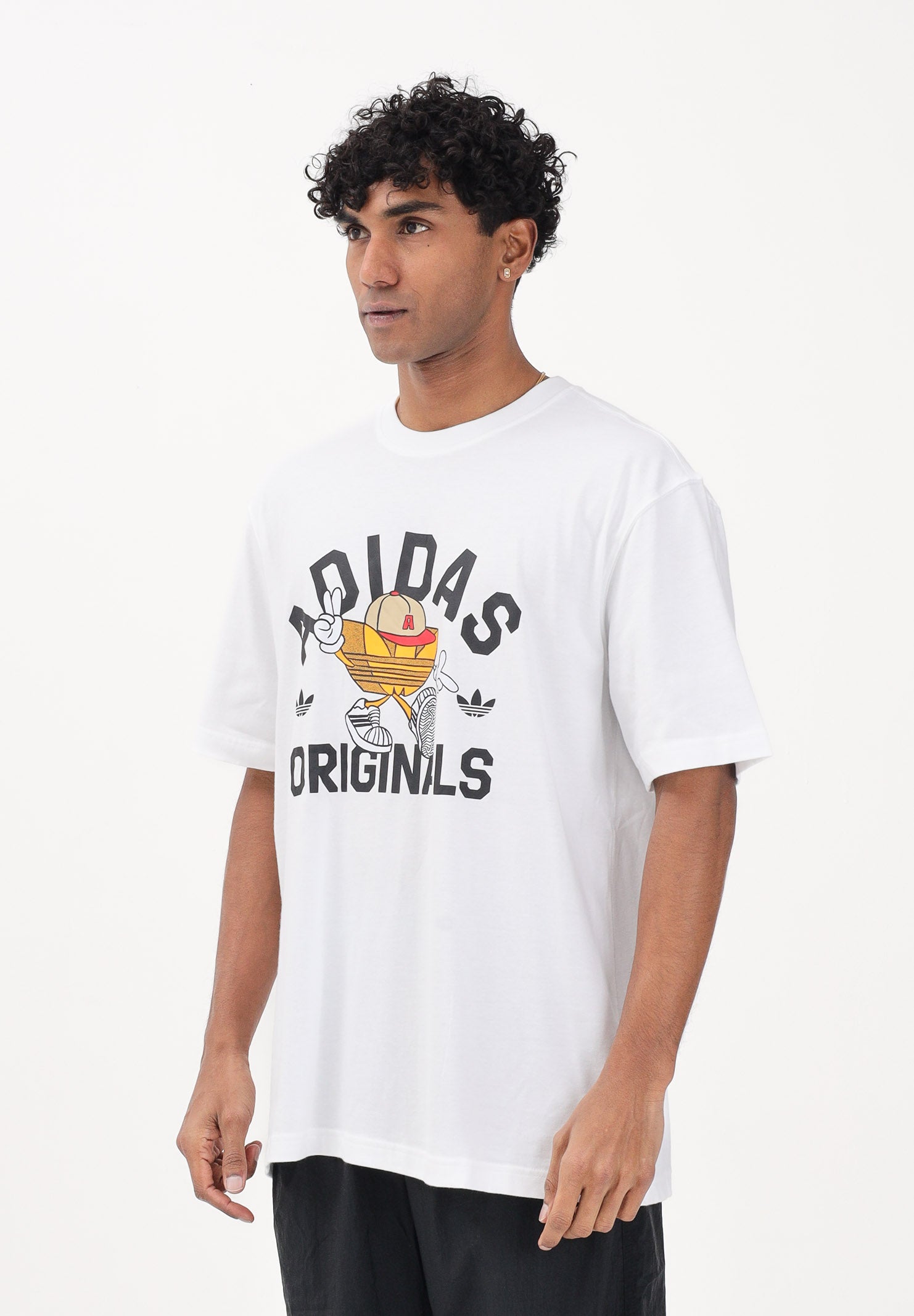 ADIDAS ORIGINALS T-shirt a manica corta Trefoil Series Character bianca da uomo KS7616 . ADIDAS ORIGINALS