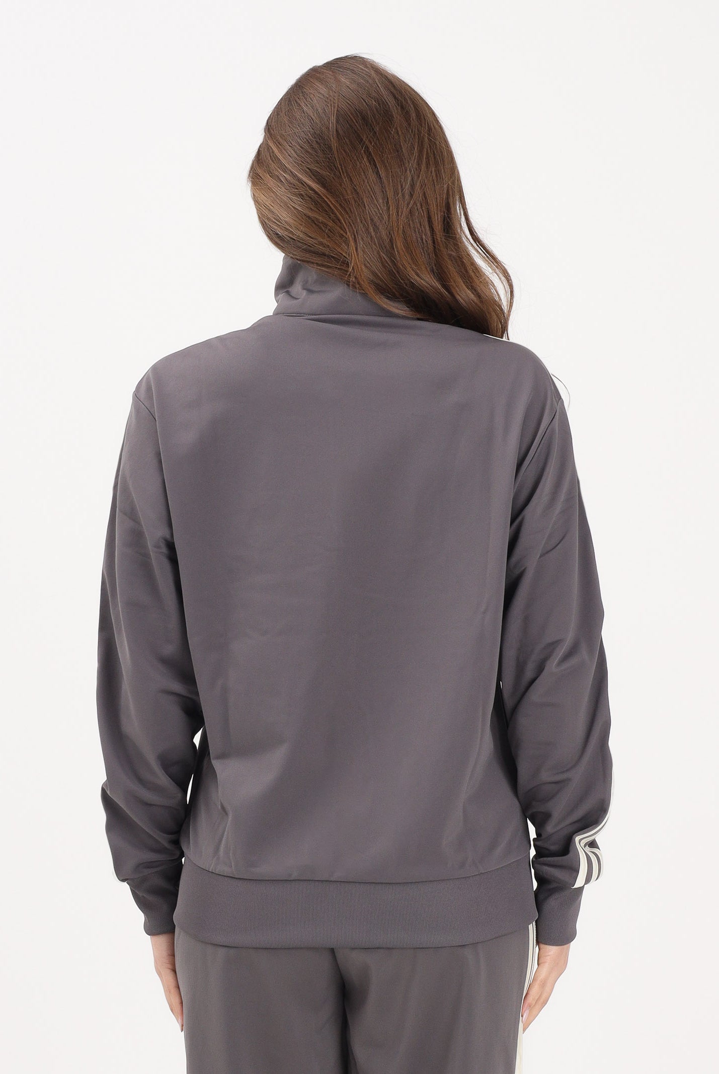 ADIDAS ORIGINALS Felpa con zip FIREBIRD LOOSE grigia da donna KT4614 . ADIDAS ORIGINALS