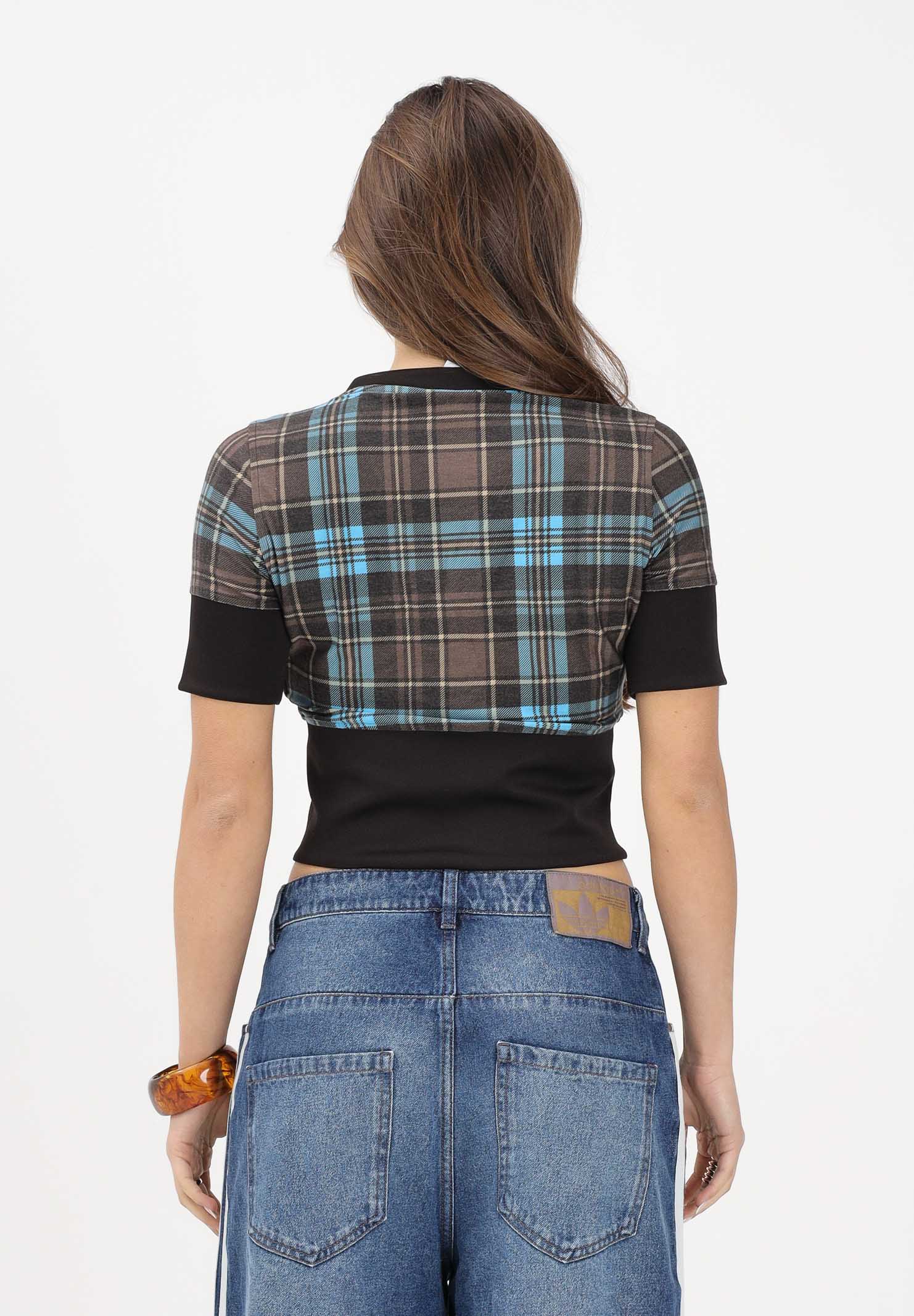 ADIDAS ORIGINALS Cardigan CHECKED marrone da donna KW4548 . ADIDAS ORIGINALS