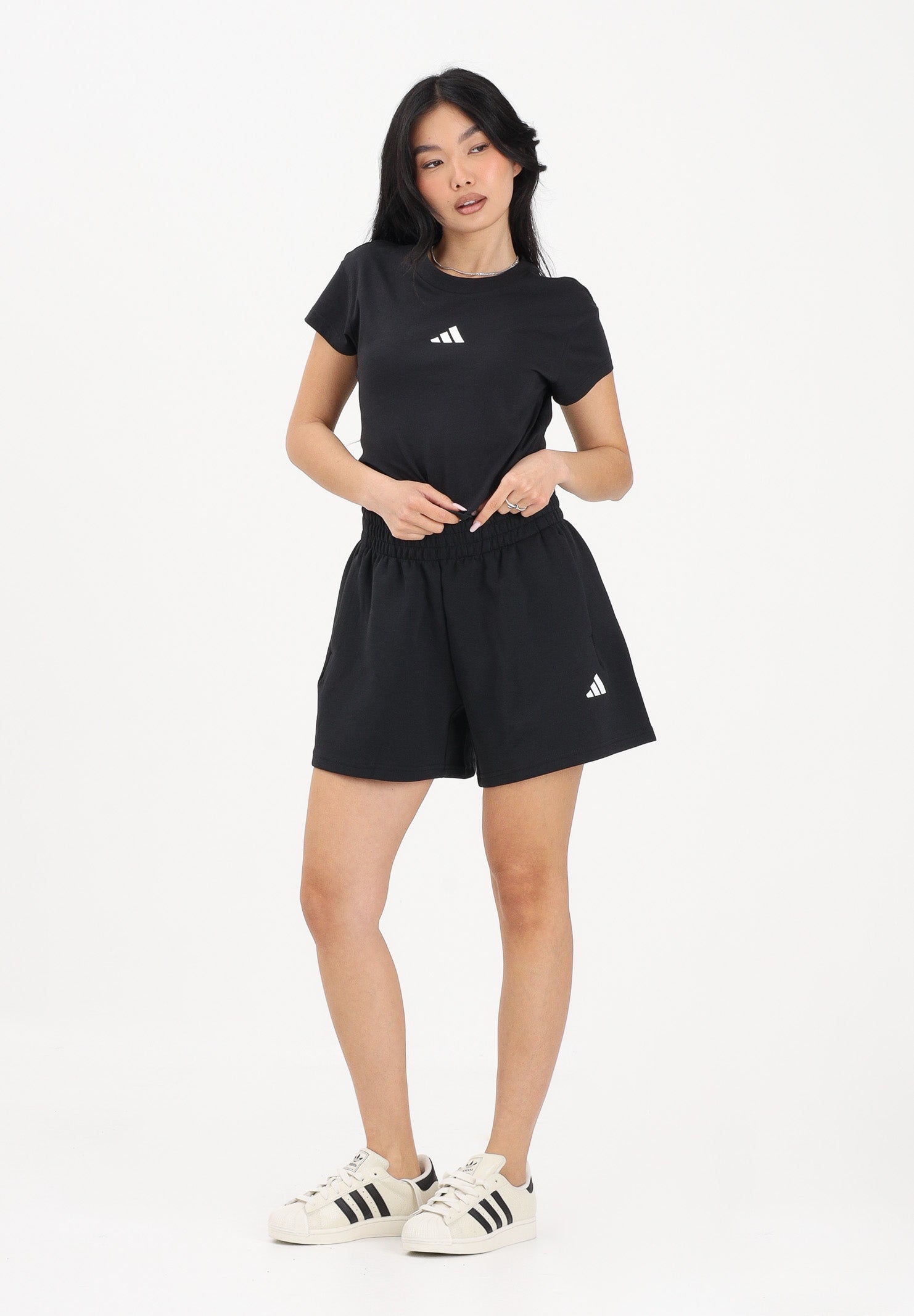 ADIDAS PERFORMANCE Shorts sportivo Future Icons Small Logo nero da donna JC5466 . ADIDAS PERFORMANCE