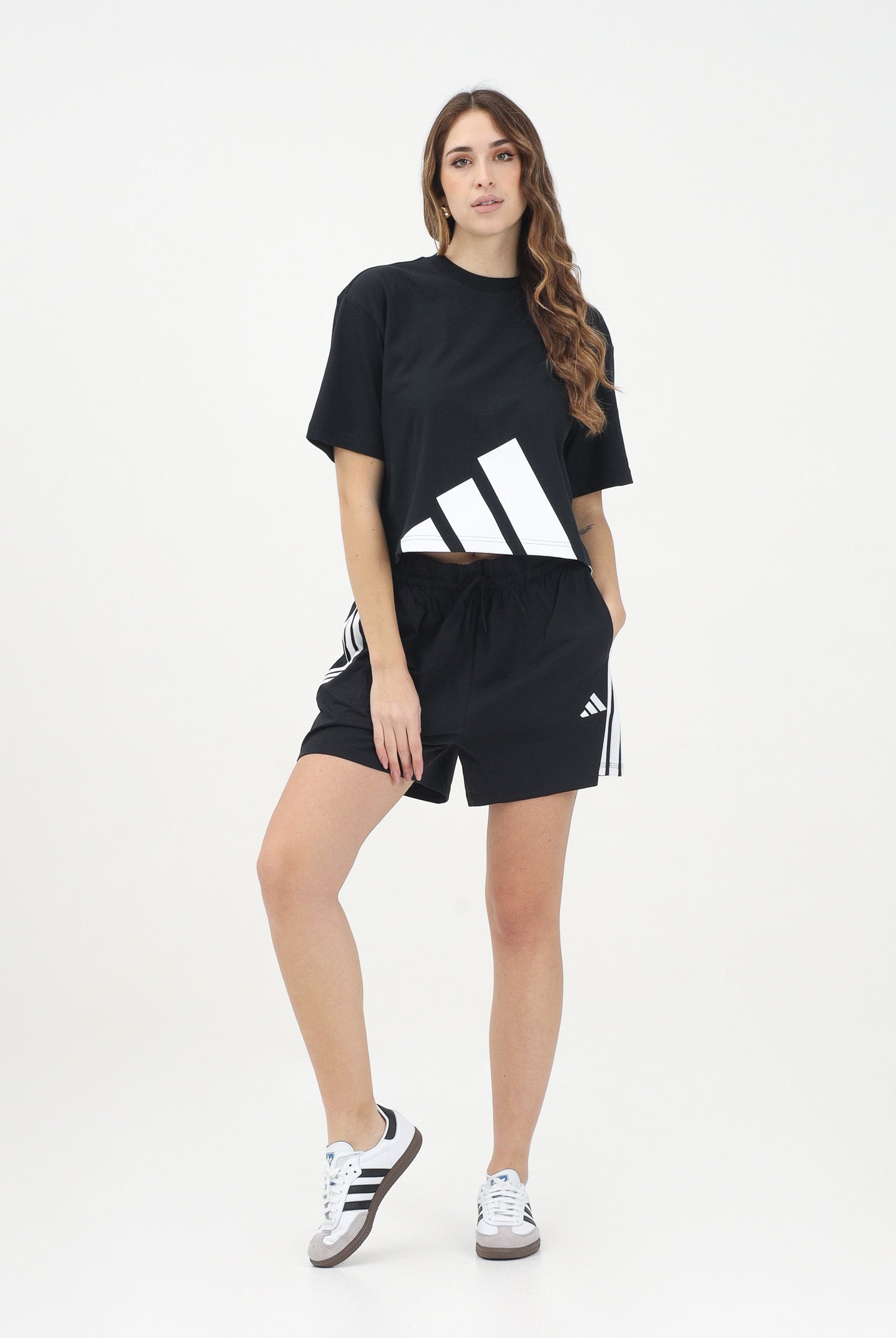 ADIDAS PERFORMANCE Shorts sportivo Essentials 3-Stripes Cotton nero da donna JD0908 . ADIDAS PERFORMANCE