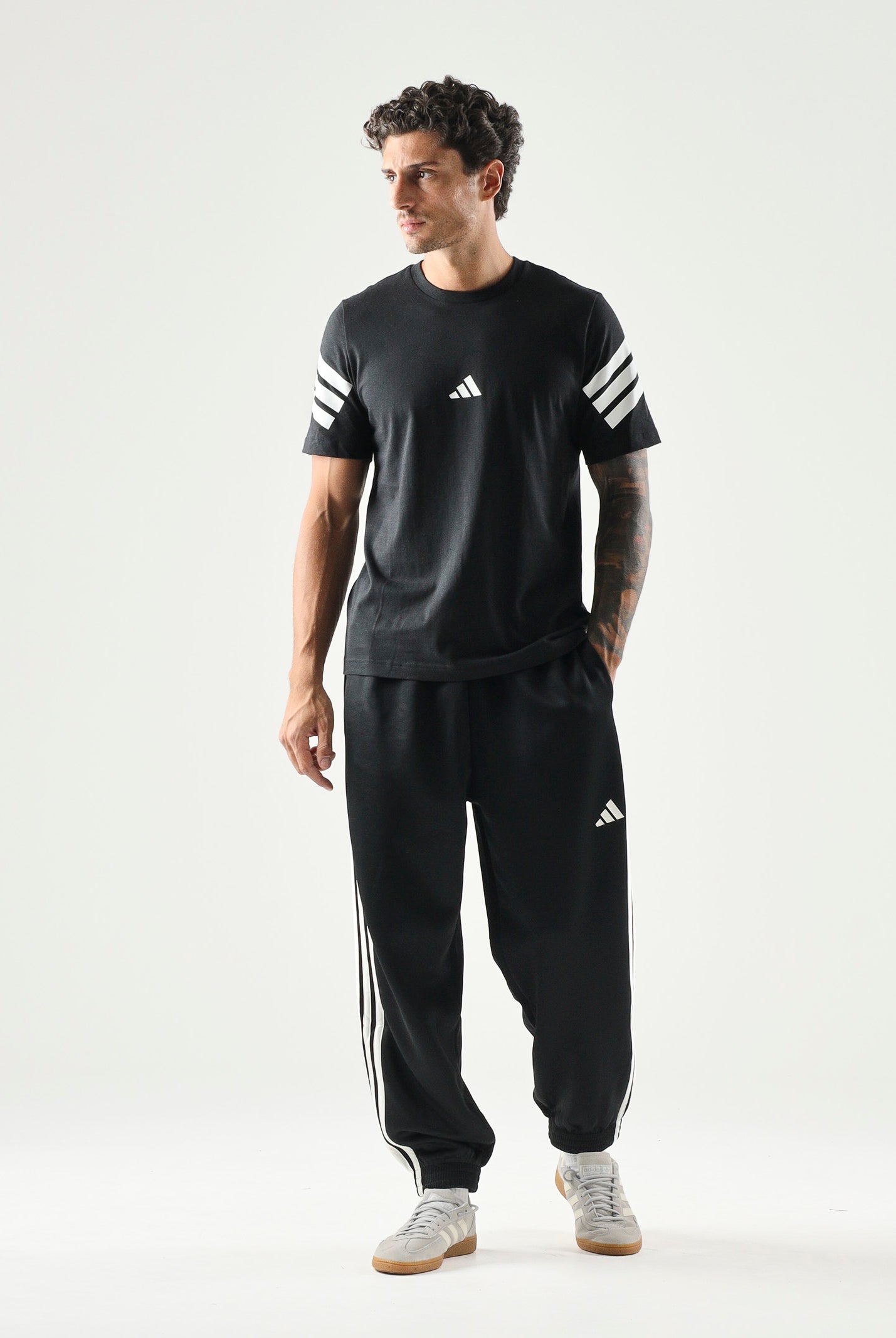 ADIDAS PERFORMANCE T-shirt a manica corta Future Icons 3-Stripes nera da uomo JD4877 . ADIDAS PERFORMANCE