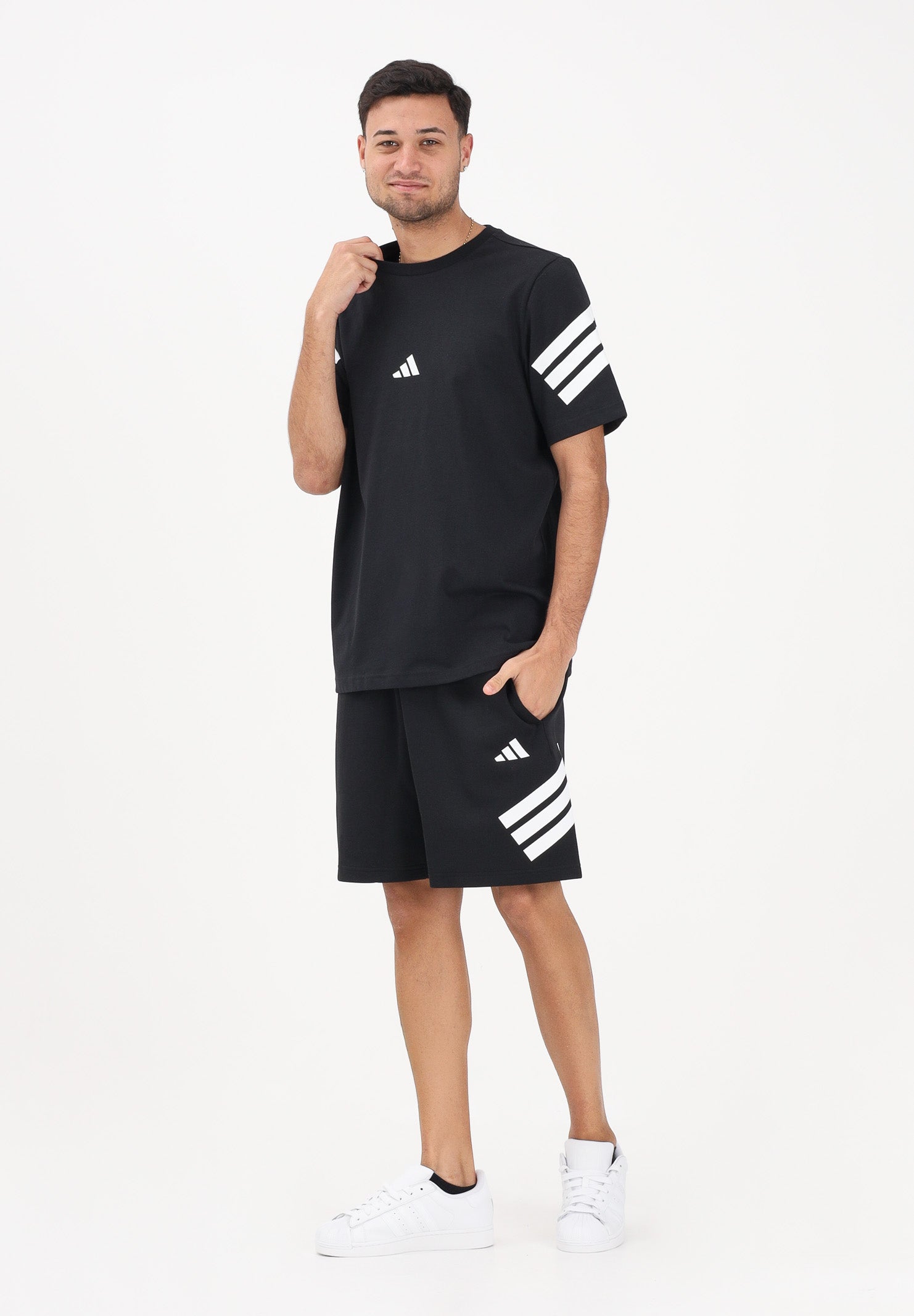 ADIDAS PERFORMANCE Shorts sportivo Future Icons 3-Stripes nero da uomo JD4884 . ADIDAS PERFORMANCE