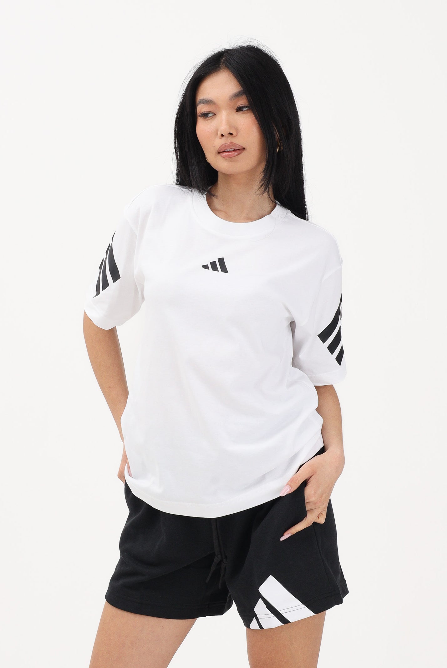 ADIDAS PERFORMANCE T-shirt a manica corta Future Icons 3-Stripes bianca da donna JE0238 . ADIDAS PERFORMANCE