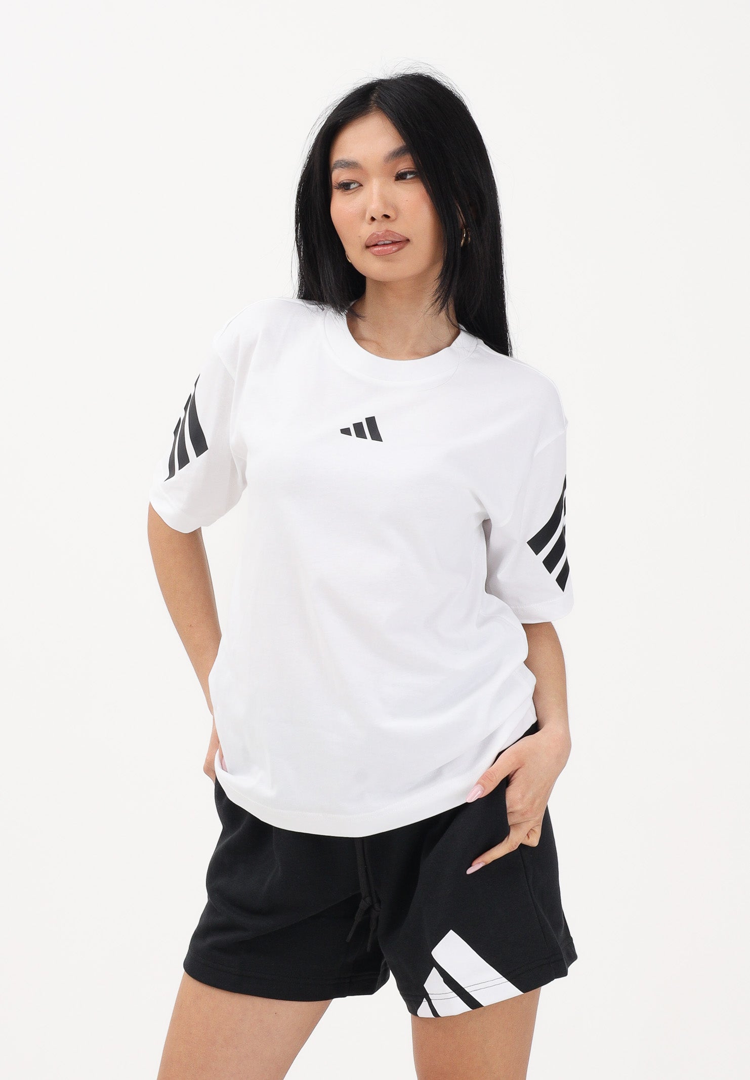 ADIDAS PERFORMANCE T-shirt a manica corta Future Icons 3-Stripes bianca da donna JE0238 . ADIDAS PERFORMANCE