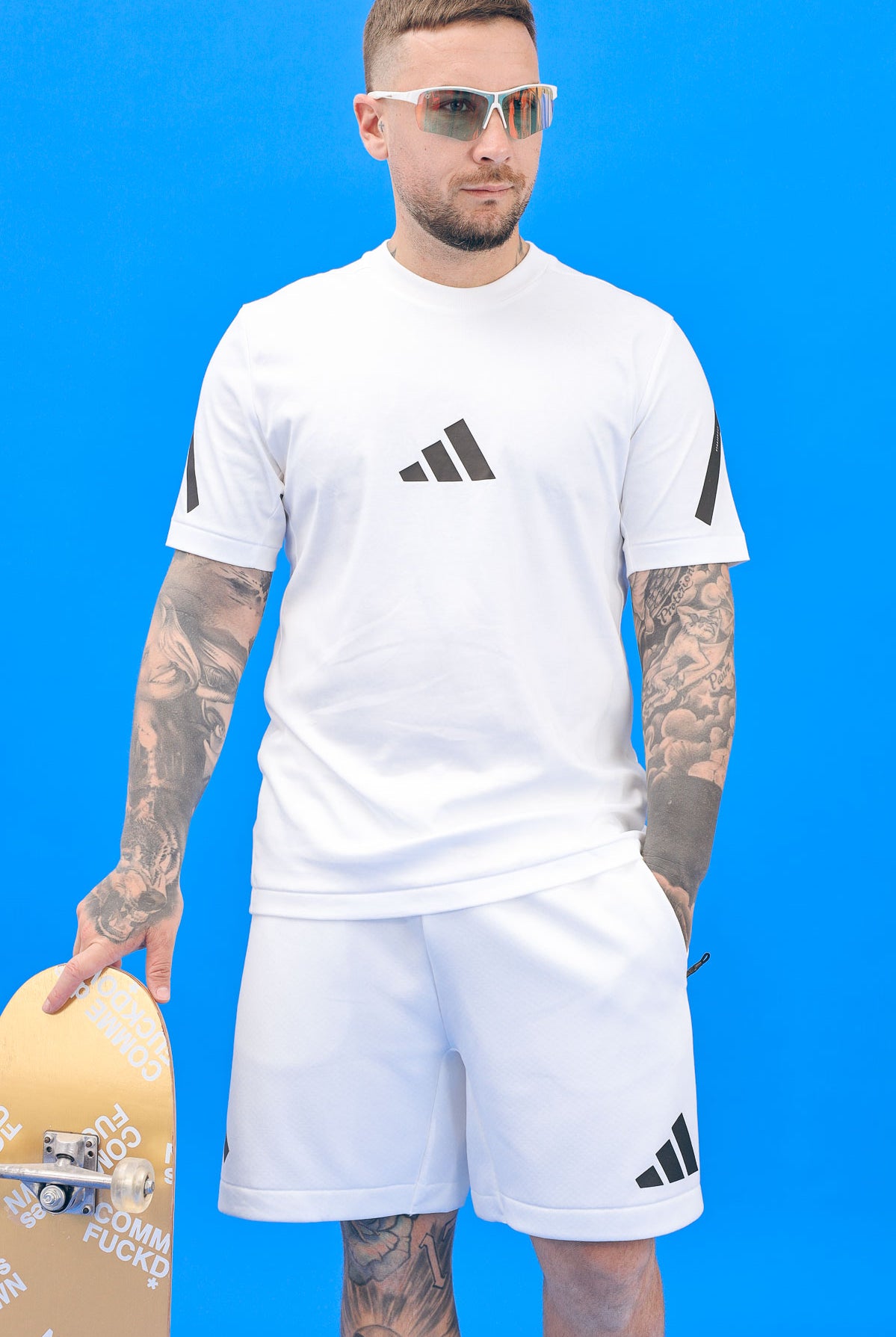 ADIDAS PERFORMANCE T-shirt a manica corta adidas Z.N.E. bianca da uomo JE3078 . ADIDAS PERFORMANCE