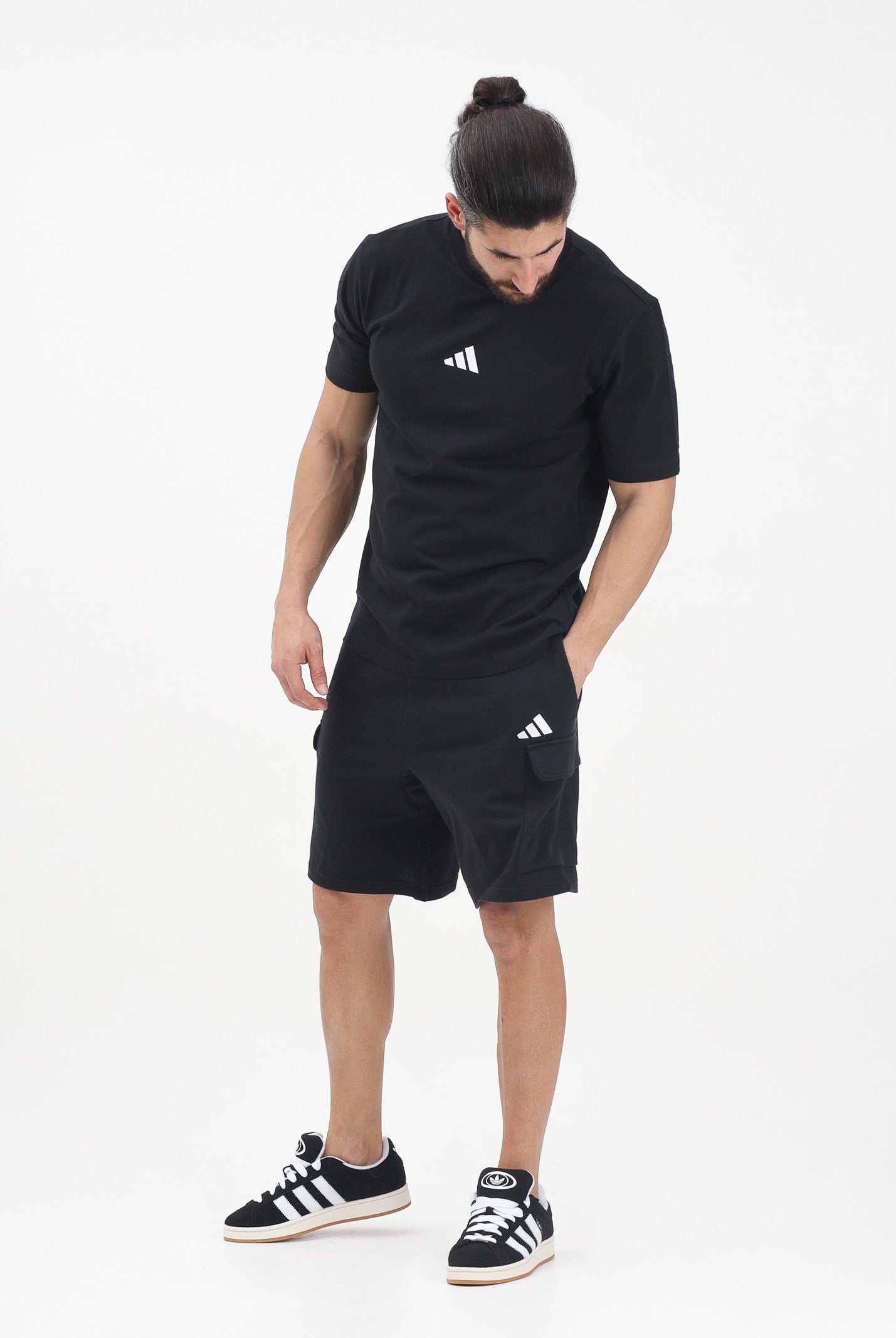ADIDAS PERFORMANCE Shorts sportivo Essentials Cargo nero da uomo JE6291 . ADIDAS PERFORMANCE