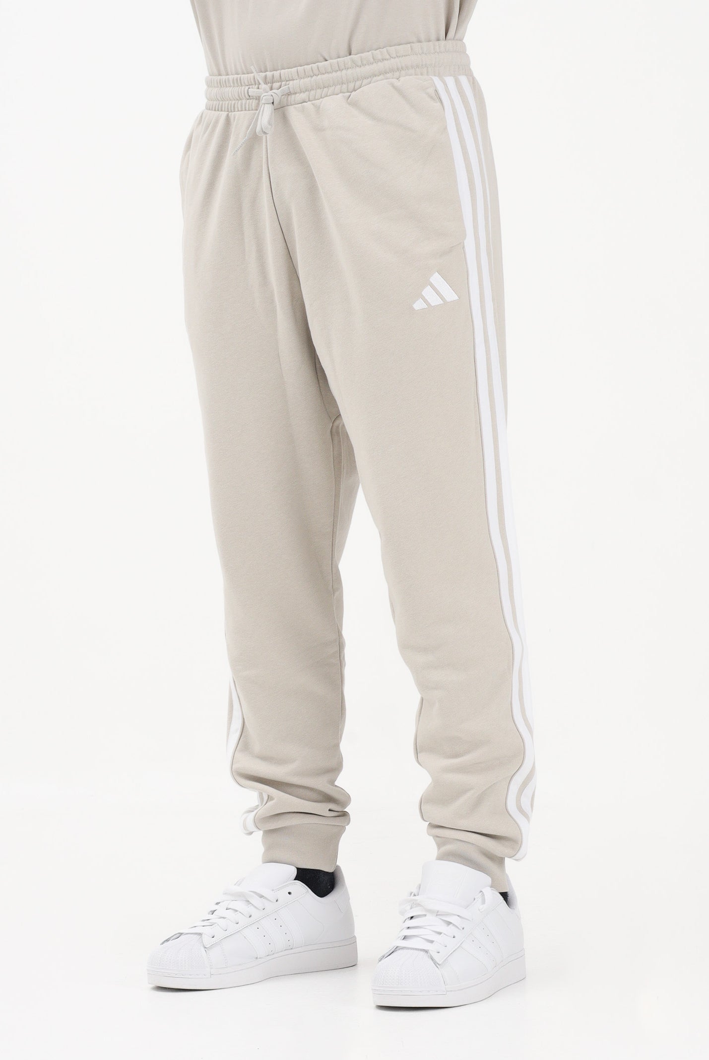 ADIDAS PERFORMANCE Pantalone sportivo ESSENTIALS THREE STRIPES FRENCH TERRY beige da uomo JE6353 . ADIDAS PERFORMANCE