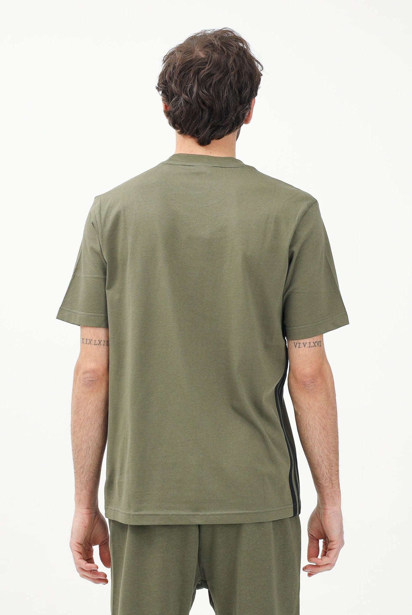 ADIDAS PERFORMANCE T-shirt a manica corta Essentials 3-Stripes verde da uomo JE6391 . ADIDAS PERFORMANCE