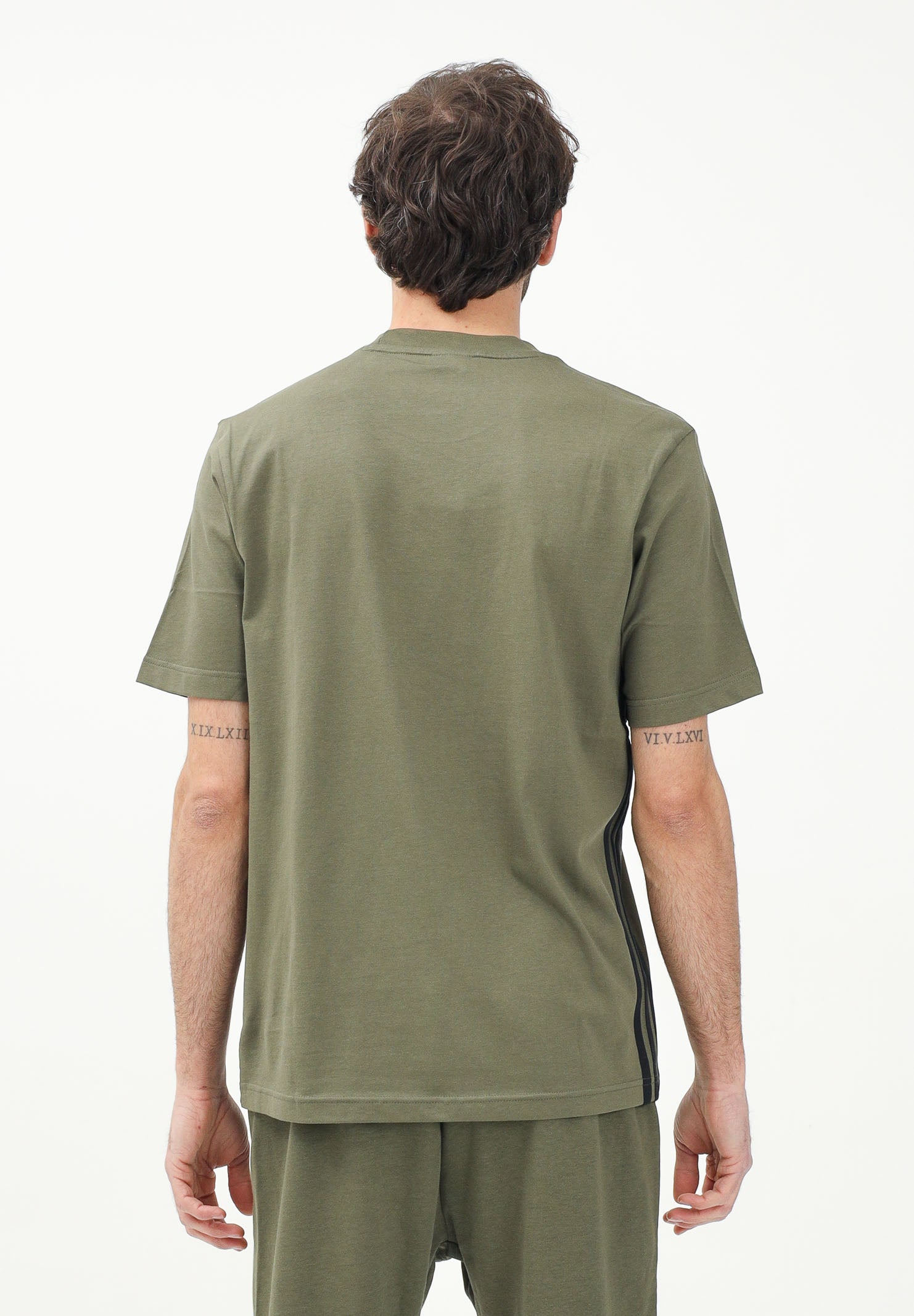 ADIDAS PERFORMANCE T-shirt a manica corta Essentials 3-Stripes verde da uomo JE6391 . ADIDAS PERFORMANCE