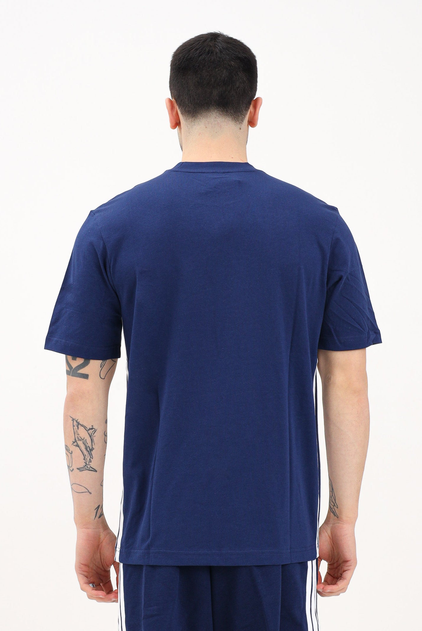 ADIDAS PERFORMANCE T-shirt a manica corta Essentials 3-Stripes blu da uomo JE6399 . ADIDAS PERFORMANCE