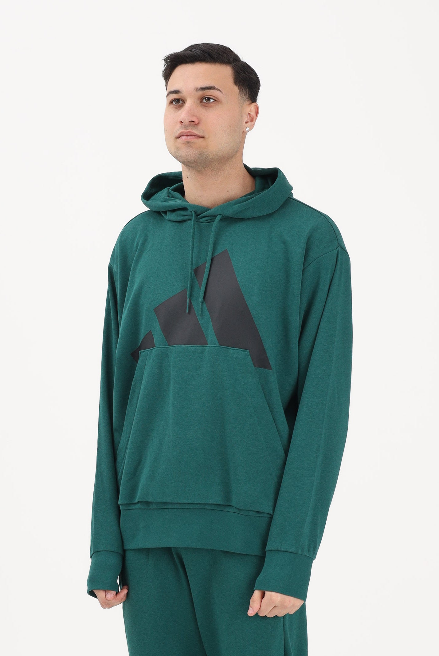 ADIDAS PERFORMANCE Felpa con cappuccio Essentials Big Logo verde da uomo JE8896 . ADIDAS PERFORMANCE