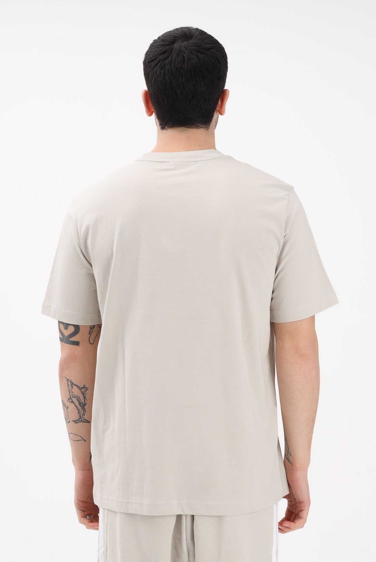 ADIDAS PERFORMANCE T-shirt a manica corta Essentials Big Logo beige da uomo JE8933 . ADIDAS PERFORMANCE