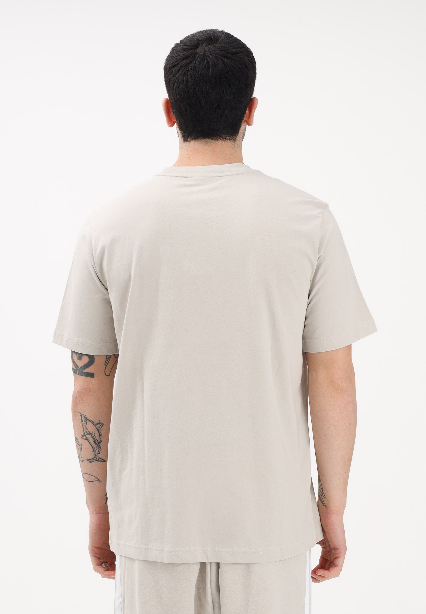 ADIDAS PERFORMANCE T-shirt a manica corta Essentials Big Logo beige da uomo JE8933 . ADIDAS PERFORMANCE