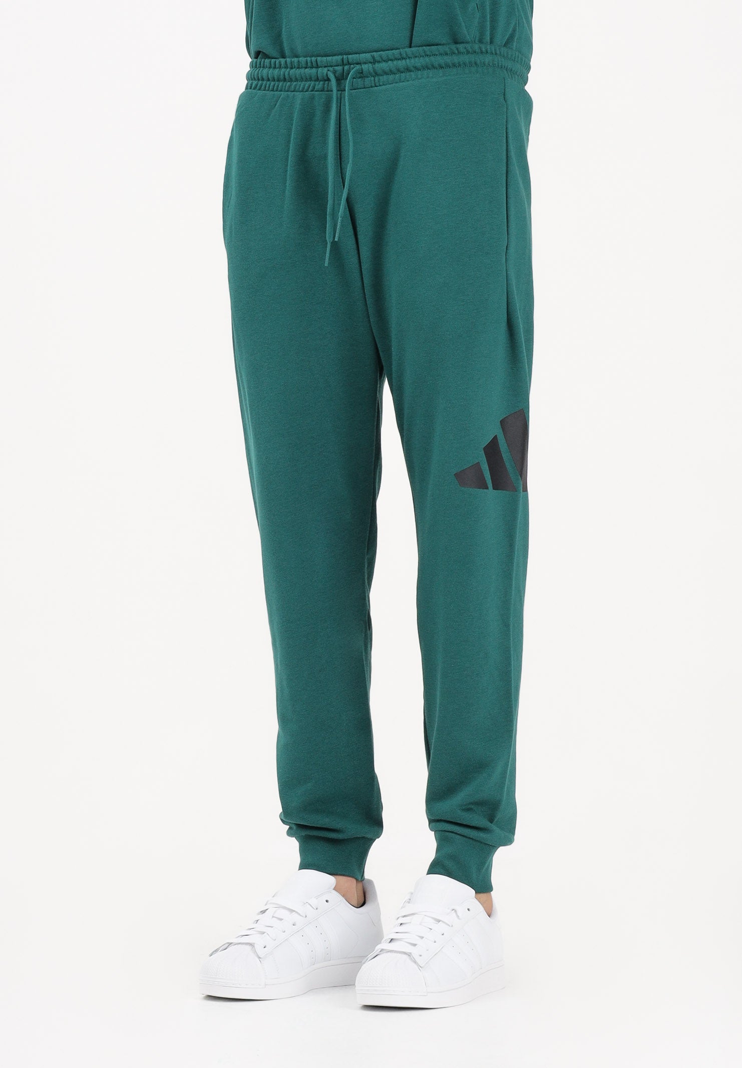 ADIDAS PERFORMANCE Pantalone sportivo Essentials Big Logo French Terry verde da uomo JE8971 . ADIDAS PERFORMANCE