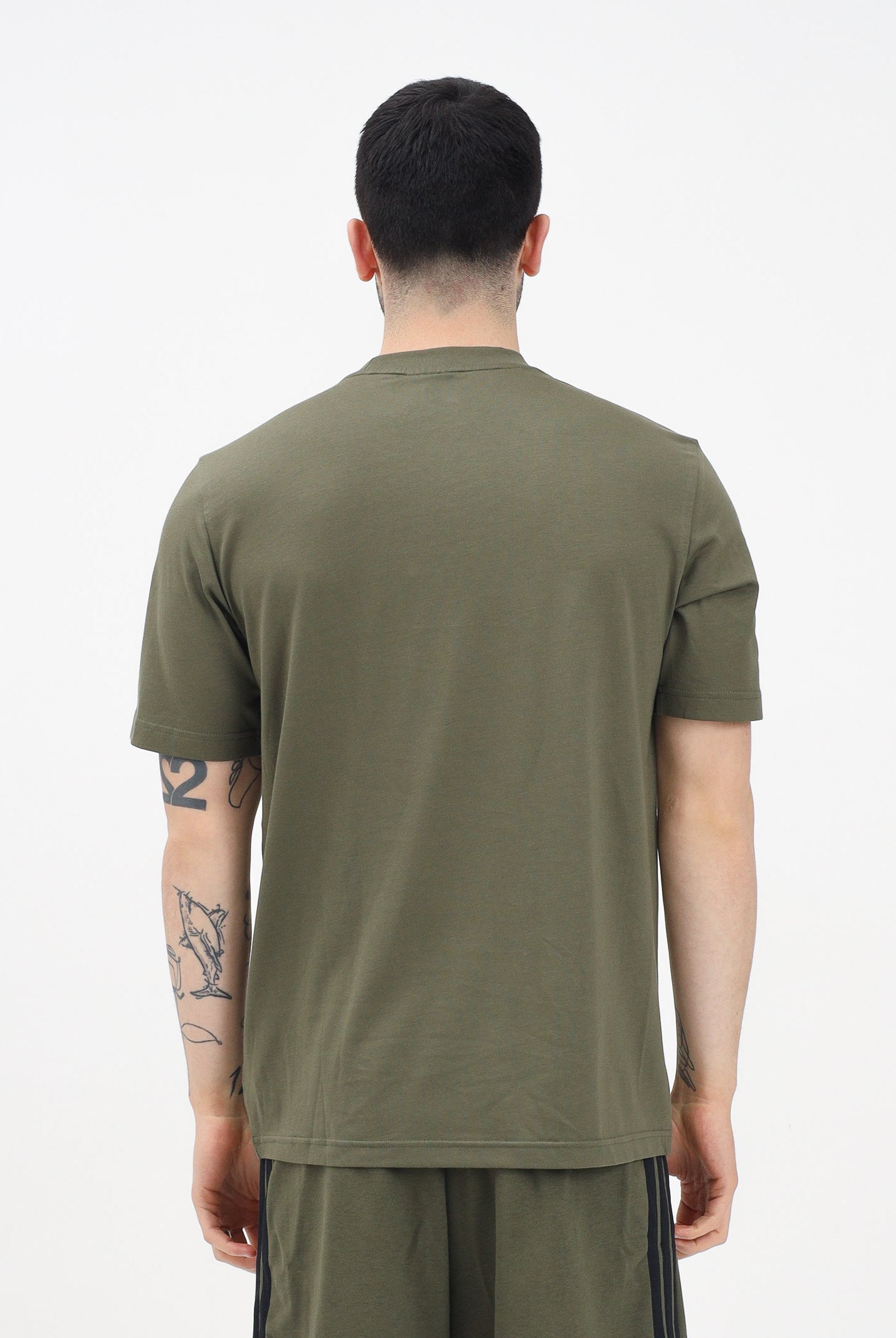 ADIDAS PERFORMANCE T-shirt a manica corta Essentials Small Logo Single Jersey verde da uomo JF1097 . ADIDAS PERFORMANCE