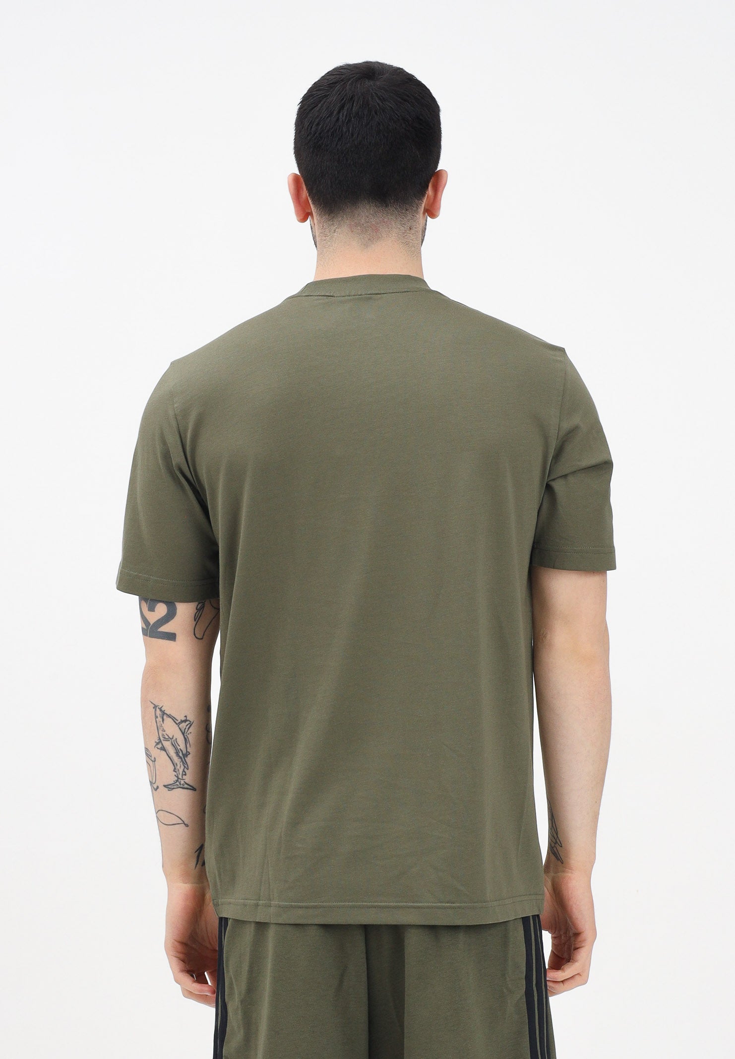 ADIDAS PERFORMANCE T-shirt a manica corta Essentials Small Logo Single Jersey verde da uomo JF1097 . ADIDAS PERFORMANCE